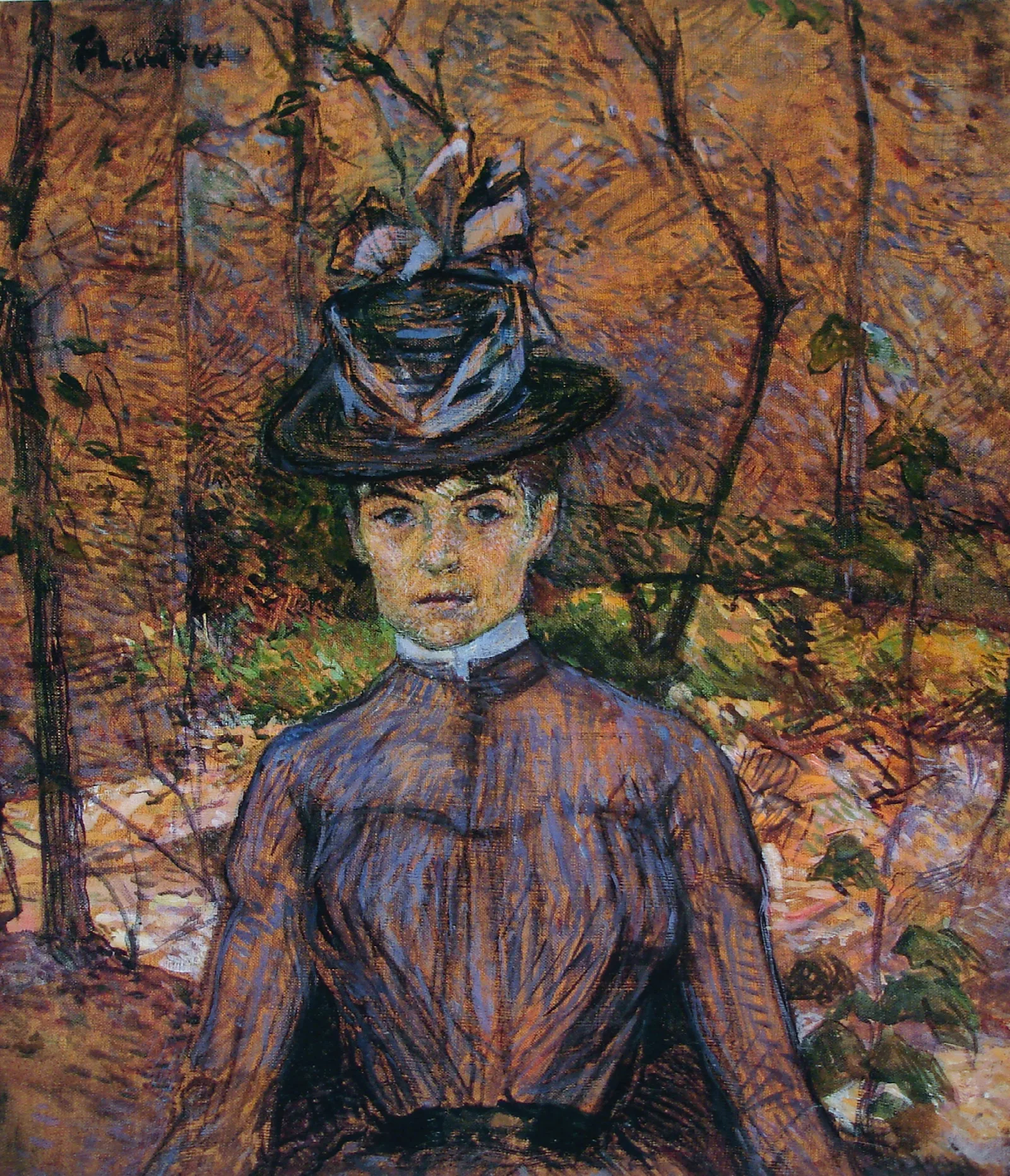 Portrait De Suzanne Valadon 2 Wall Art by Henri de Toulouse-Lautrec - Canvas Print