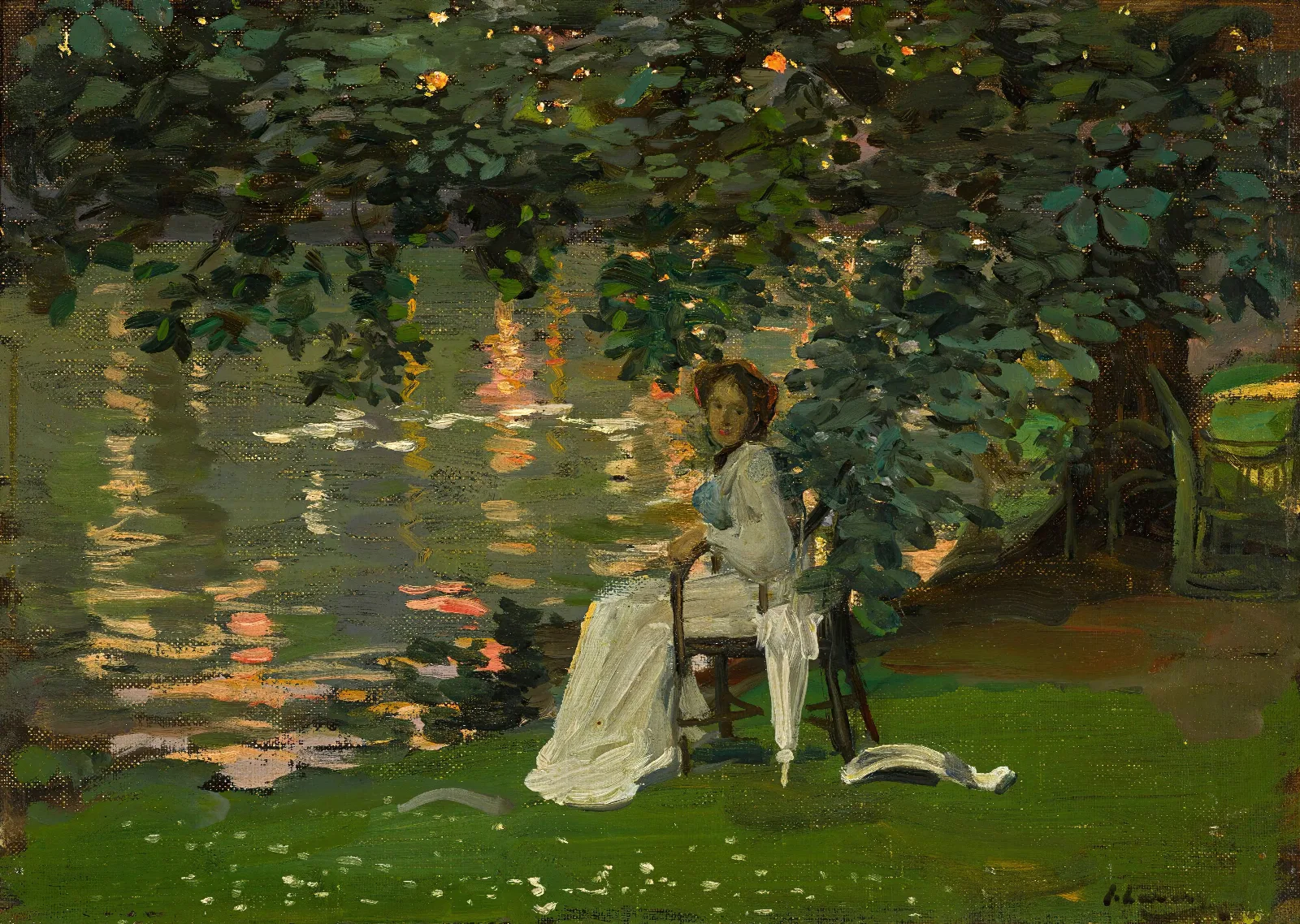Under The Trees Ranelagh Wall Art by Sir John Lavery - Canvas Print