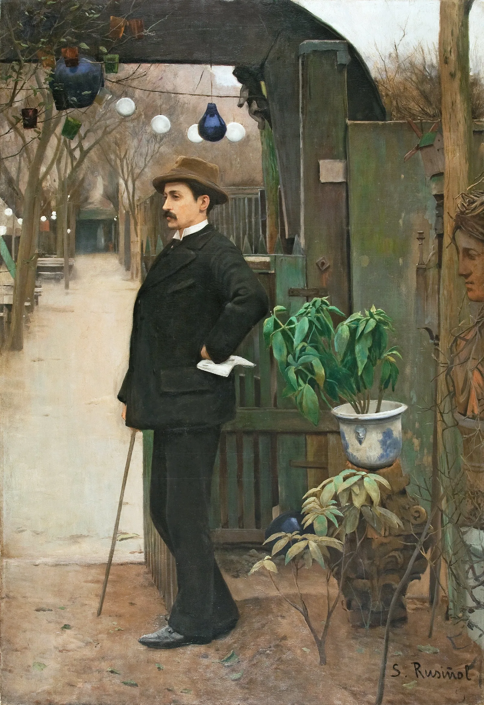 Portrait Of Miquel Utrillo Wall Art by Santiago Rusiñol - Canvas Print