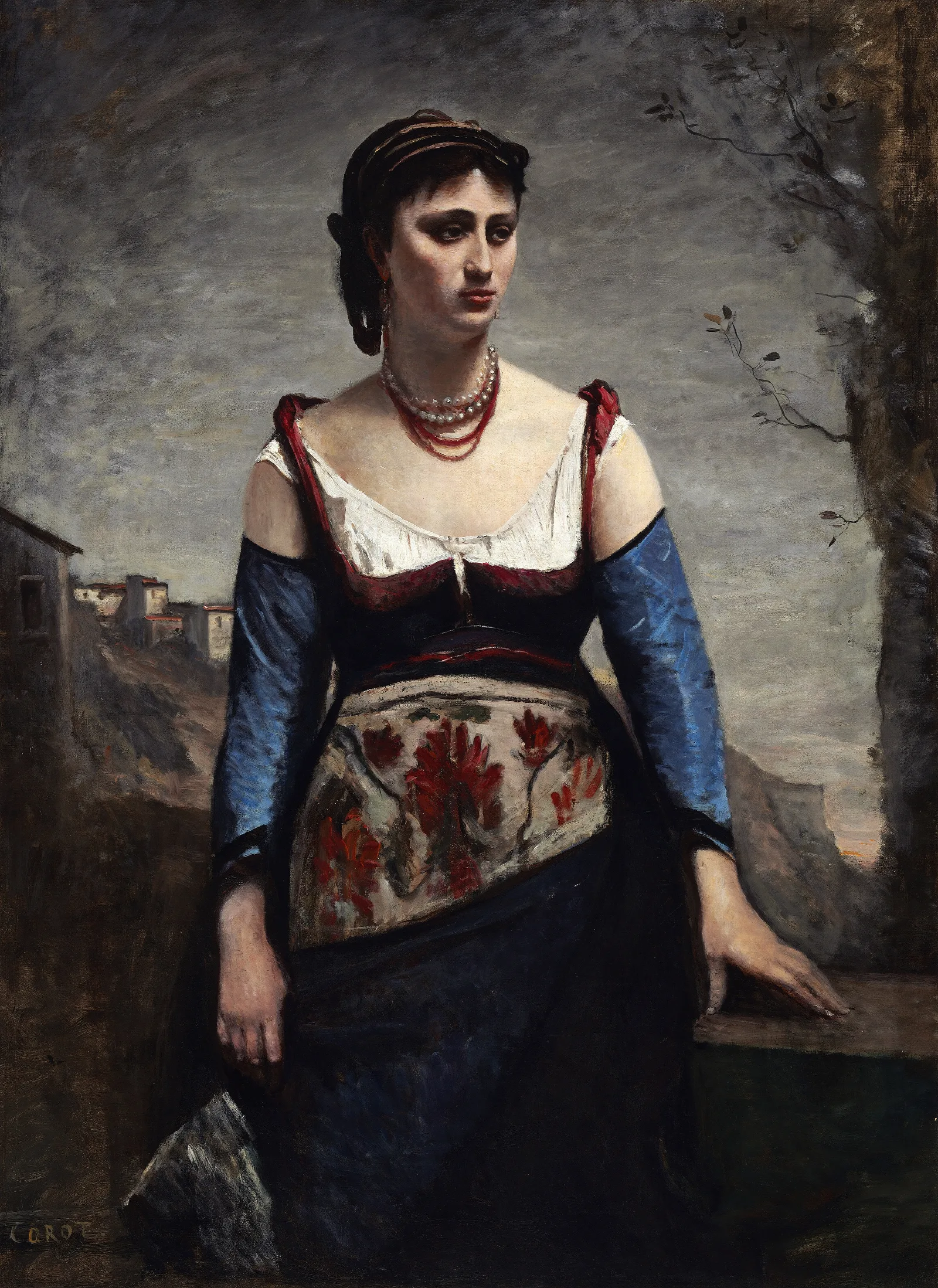 Agostina Wall Art by Jean-Baptiste-Camille Corot - Canvas Print