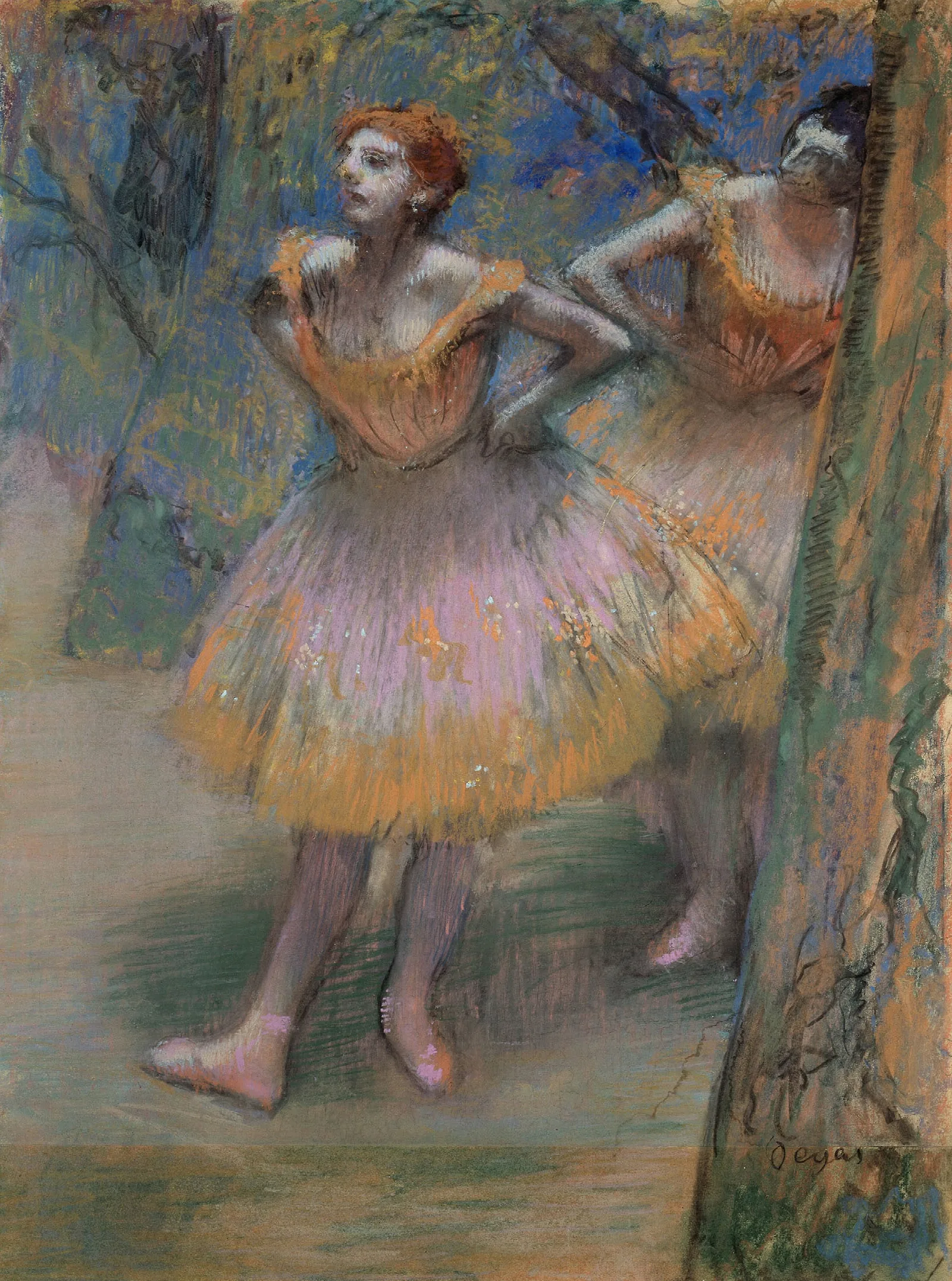 Two Dancers 3 Wall Art by Edgar Degas - Canvas Print