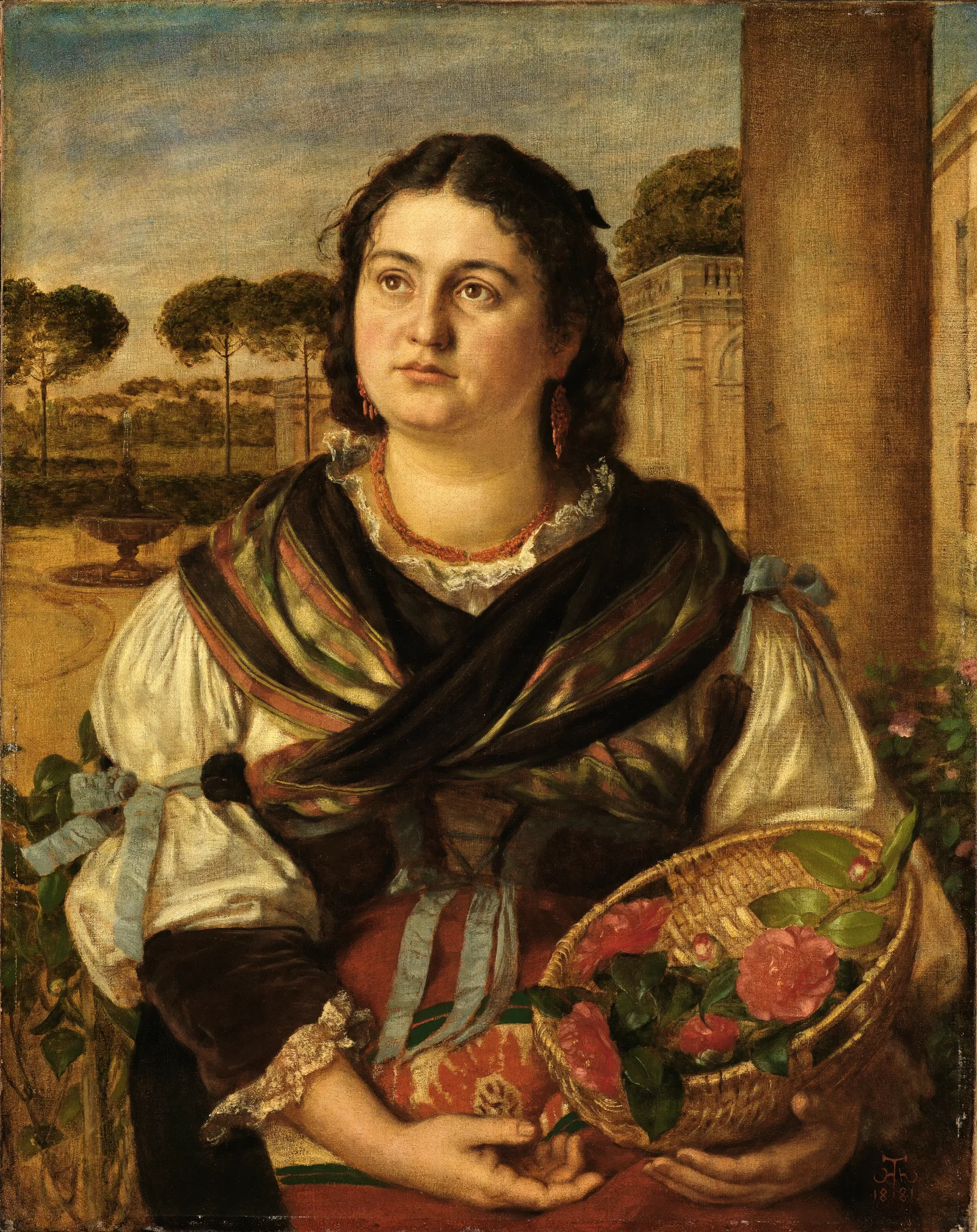 La Giardiniera Wall Art by Hans Thoma - Canvas Print