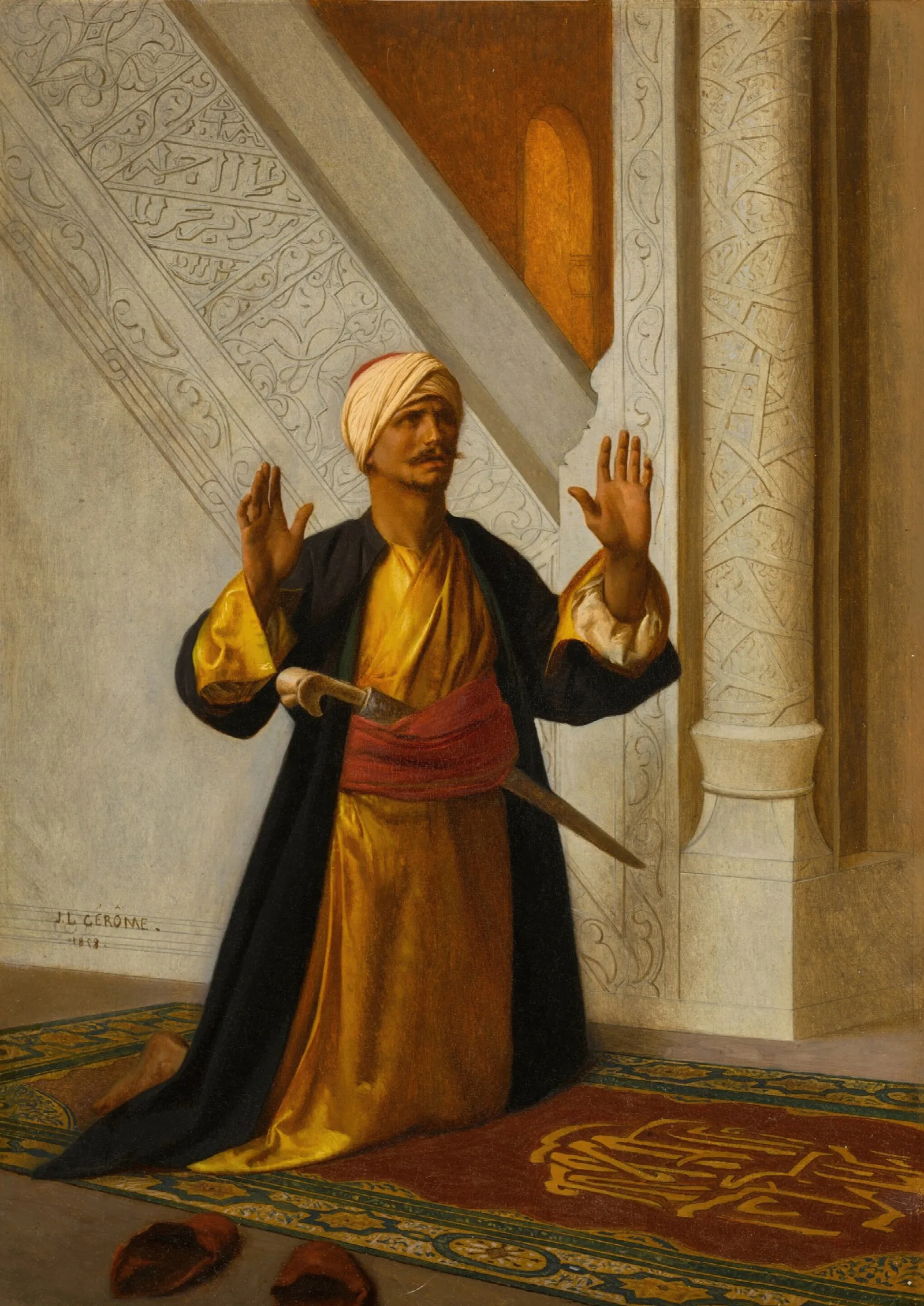 At Prayer 2 Wall Art by Jean-Léon Gérôme - Canvas Print