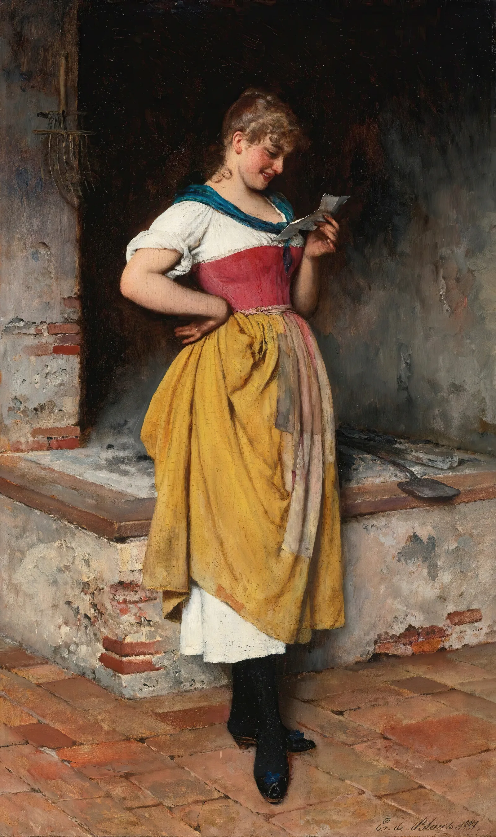 Good News Wall Art by Eugen von Blaas - Canvas Print