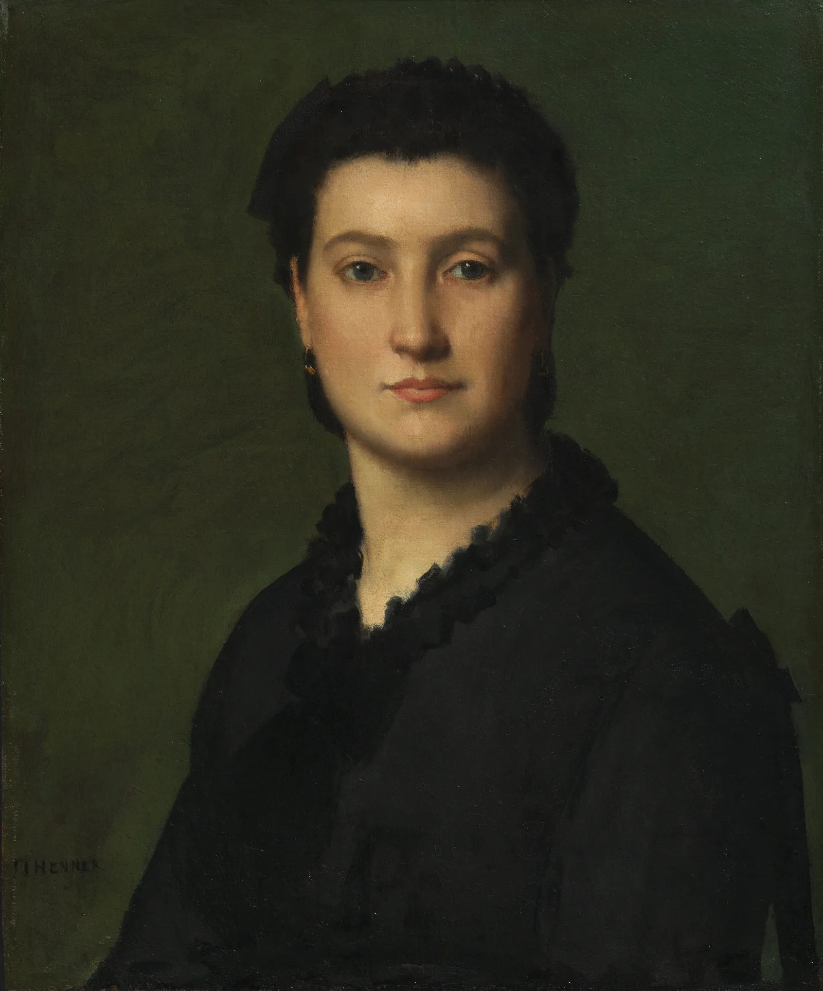 Portrait Of A Woman 340 Wall Art by Jean-Jacques Henner - Canvas Print