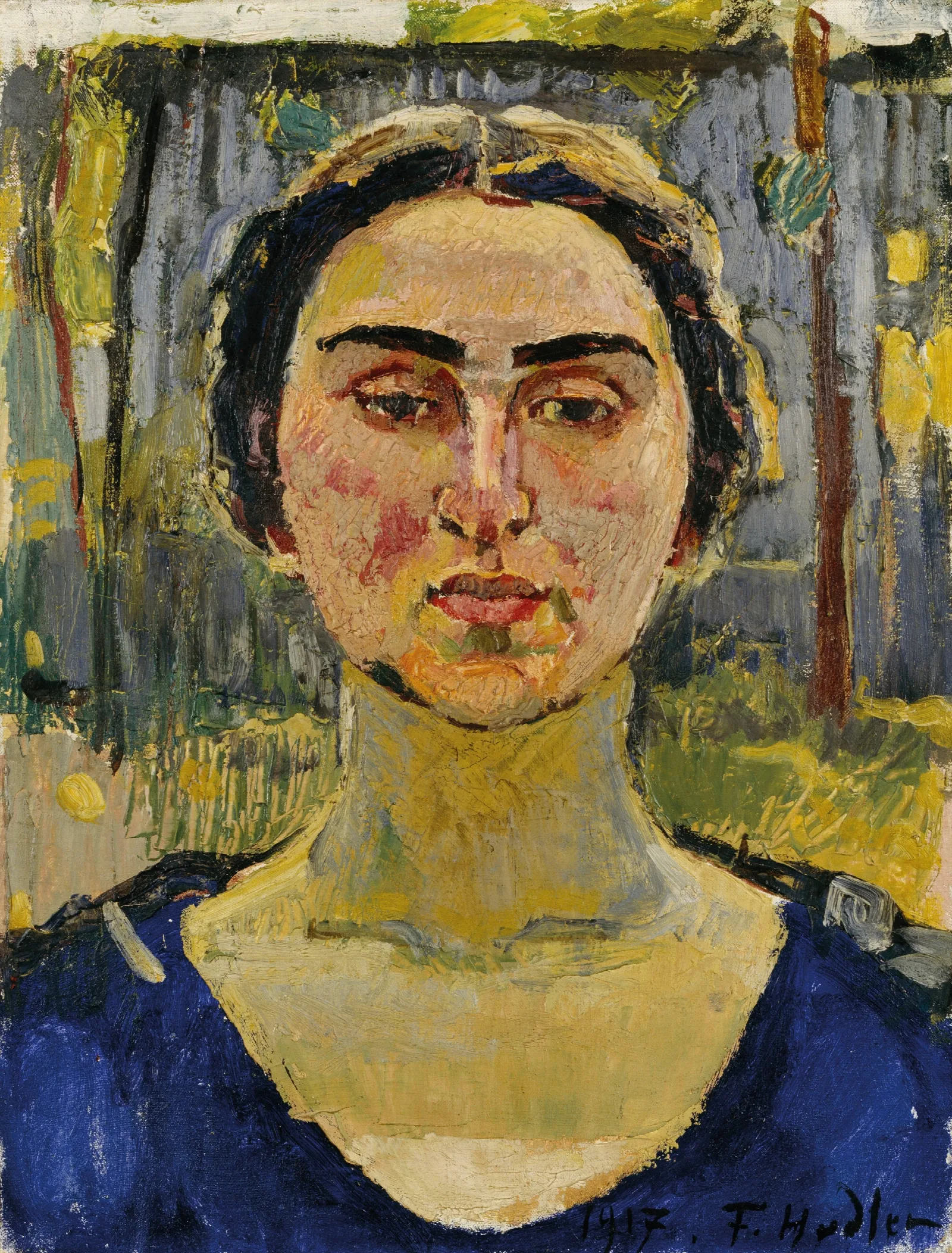 Bildnis Letizia Raviola Wall Art by Ferdinand Hodler - Canvas Print