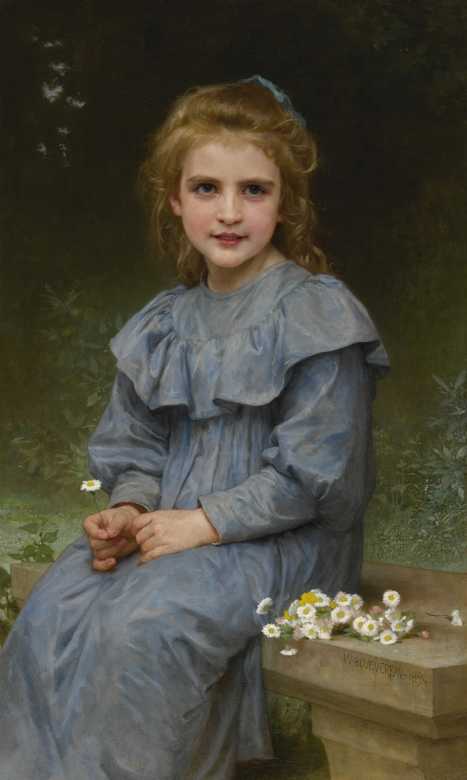 Paquerettes Wall Art by William Bouguereau - Canvas Print
