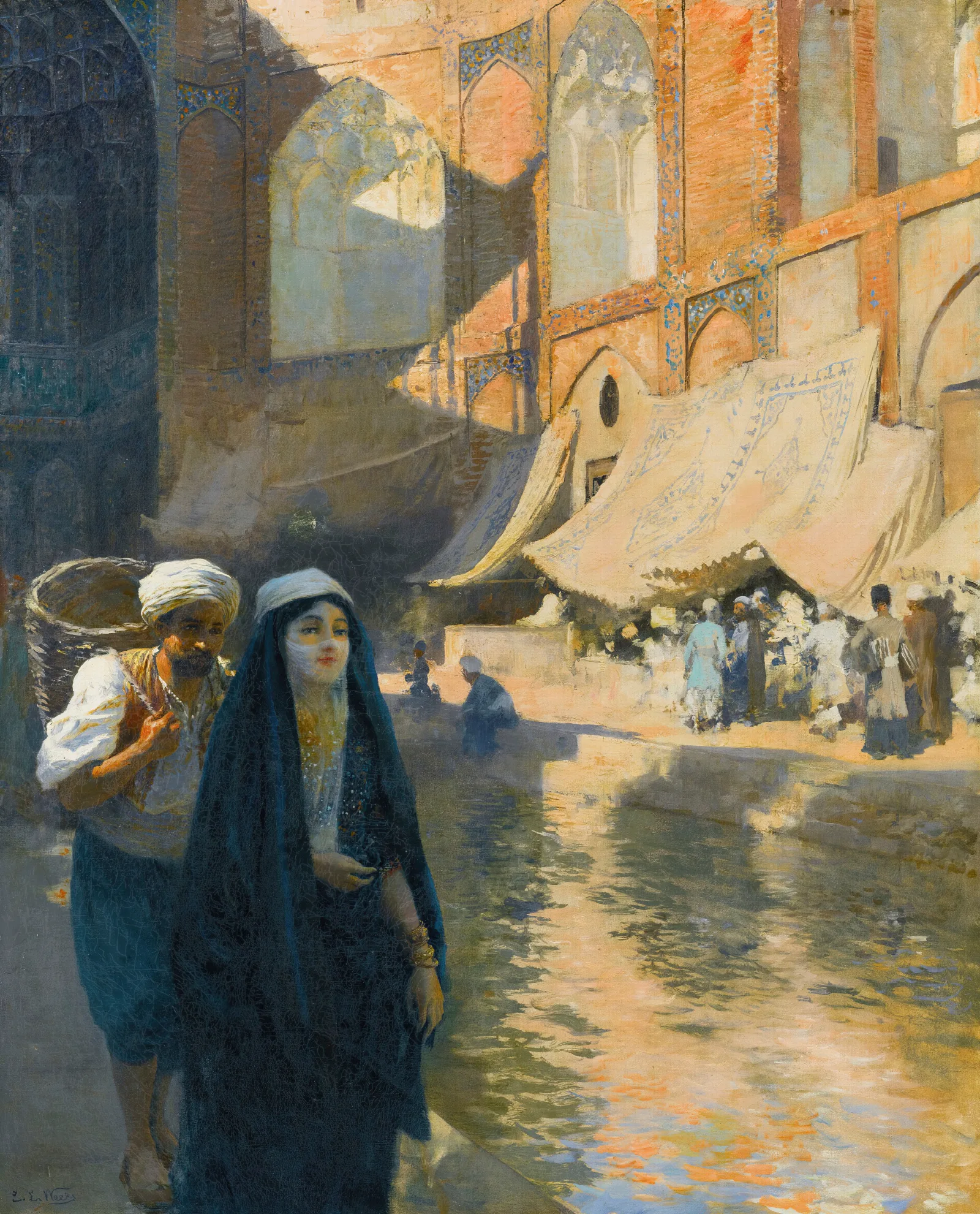 Isfahan Bazaar Wall Art by Edwin Lord Weeks - Canvas Print