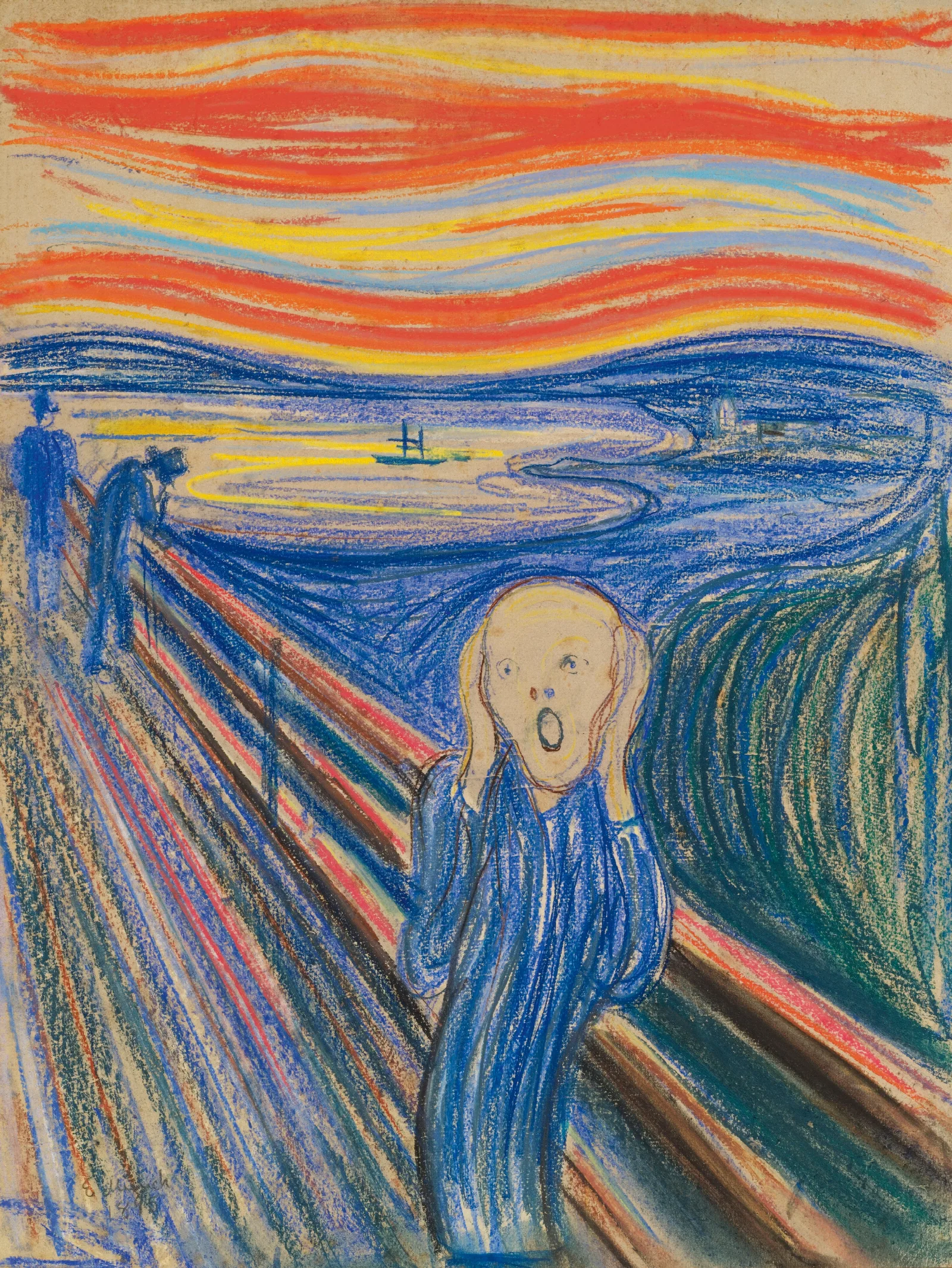 The Scream 2 Wall Art by Edvard Munch - Canvas Print