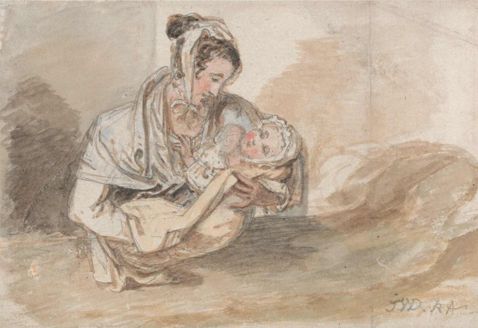 Mother And Infant Wall Art by James Ward - Canvas Print