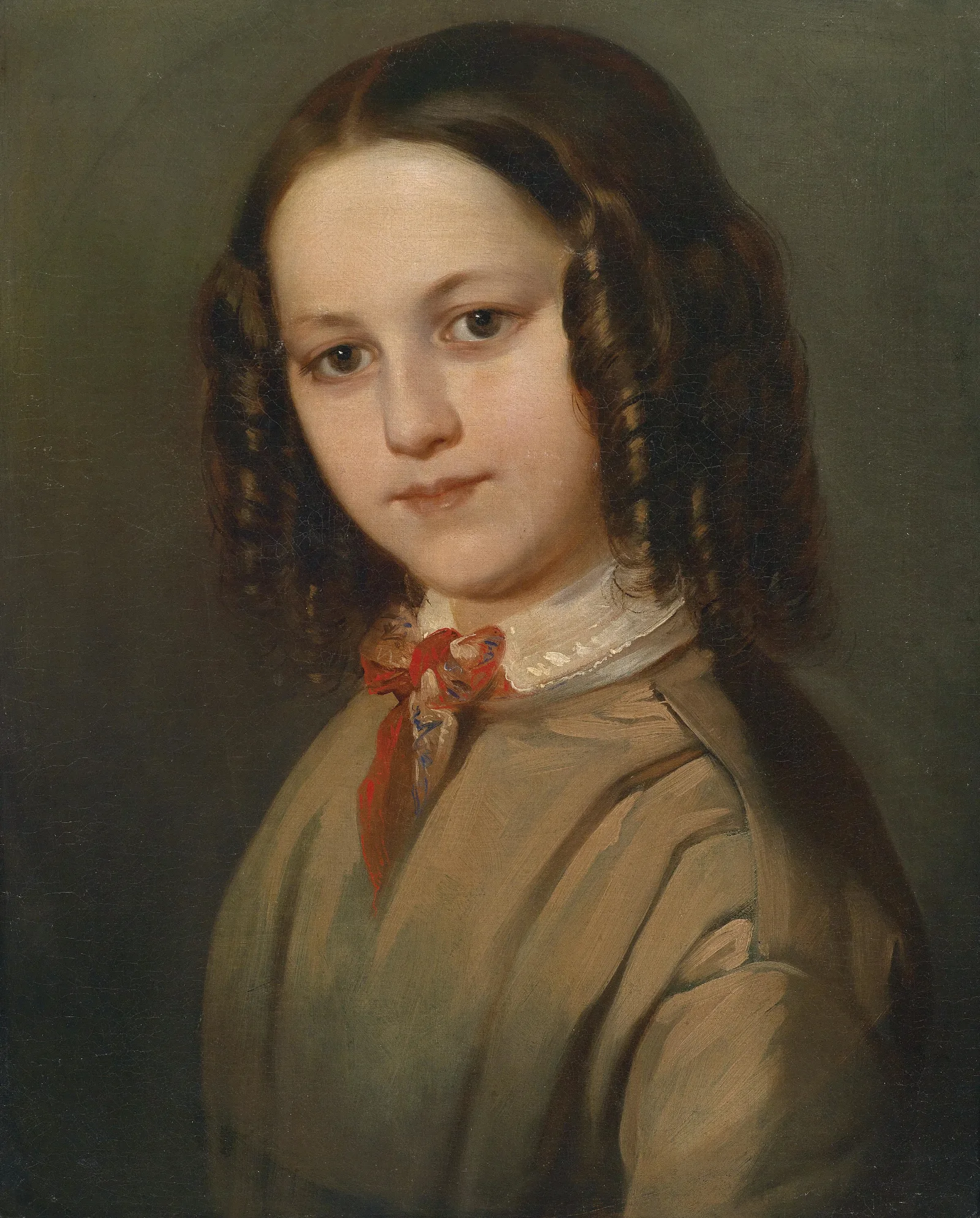 Kinderbildnis Melanie Deinhardstein Wall Art by Anton Romako - Canvas Print