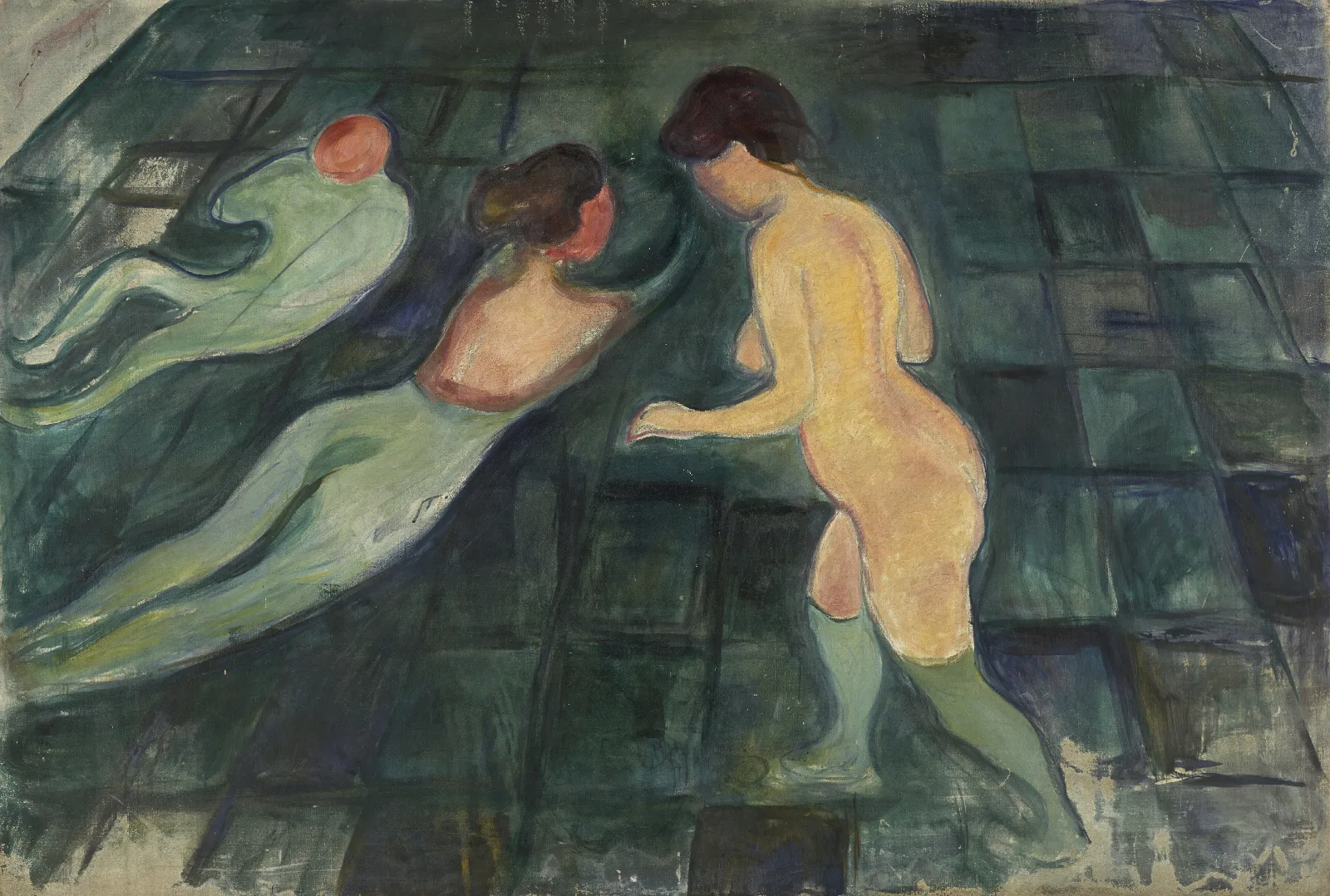 Bathing Women Wall Art by Edvard Munch - Canvas Print
