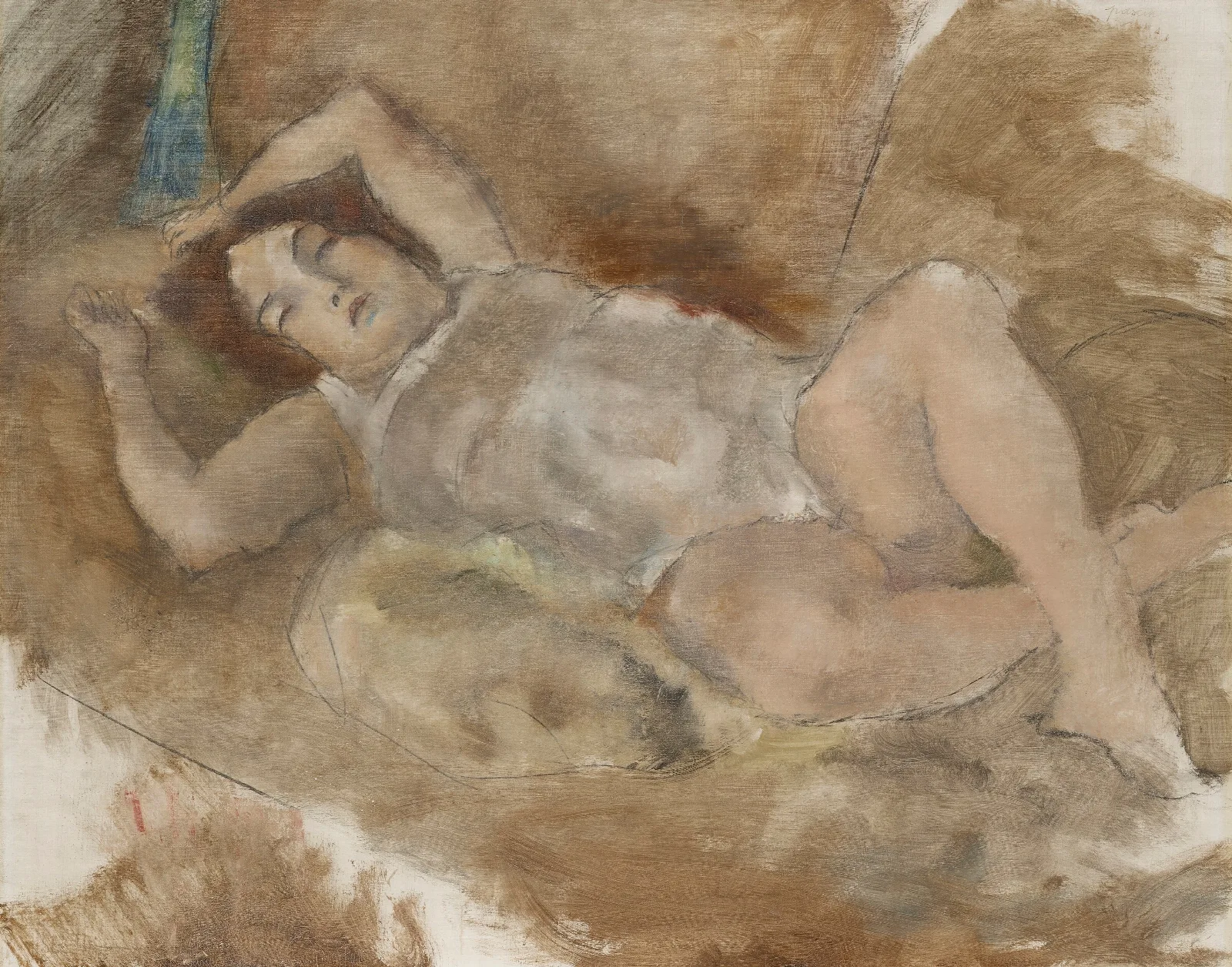 Nu Allonge 5 Wall Art by Jules Pascin - Canvas Print