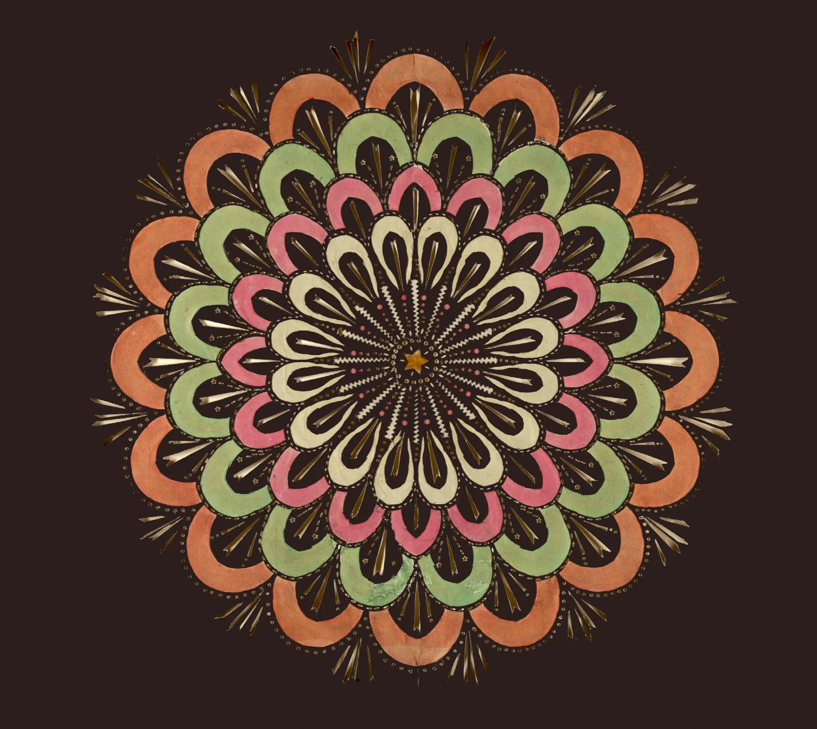 Radiating Raindrop Pattern Wall Art by Mikuláš Galanda - Canvas Print