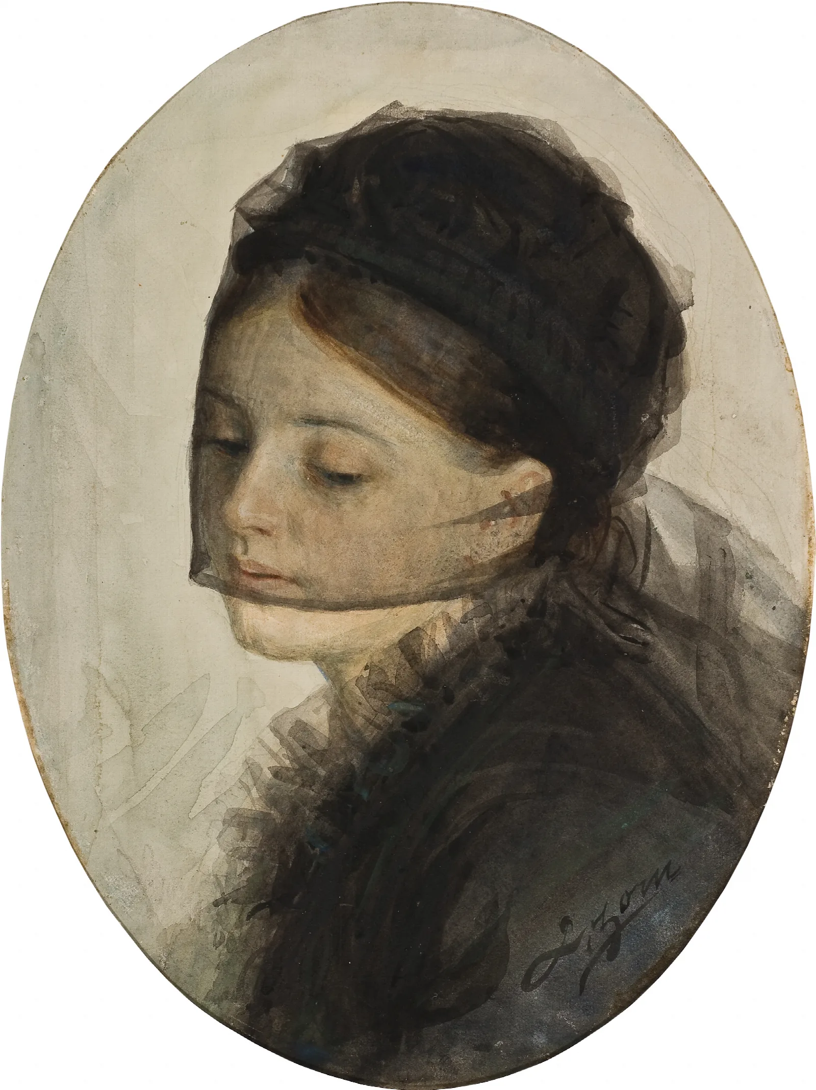 In Mourning Wall Art by Anders Zorn - Canvas Print
