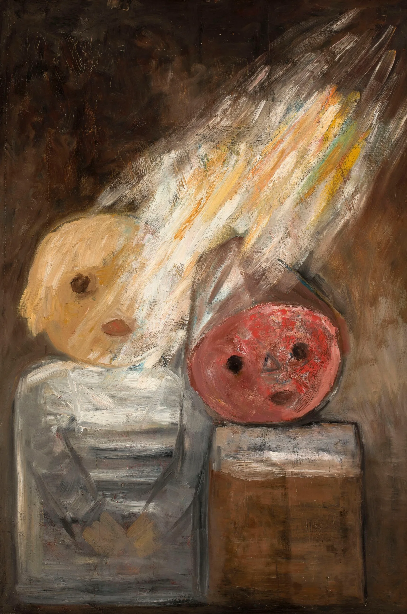 Self Portrait With A Palette 2 Wall Art by Tadeusz Makowski - Canvas Print