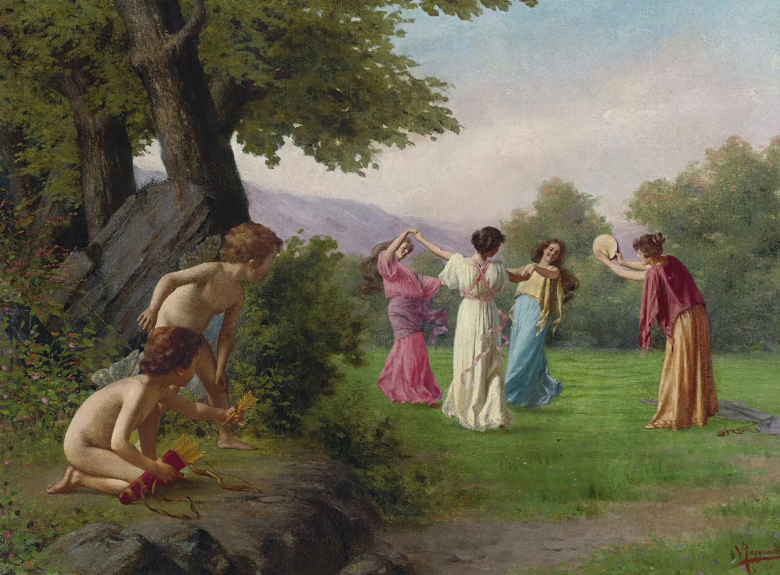 Spying Their Target Wall Art by Vittorio Reggianini - Canvas Print