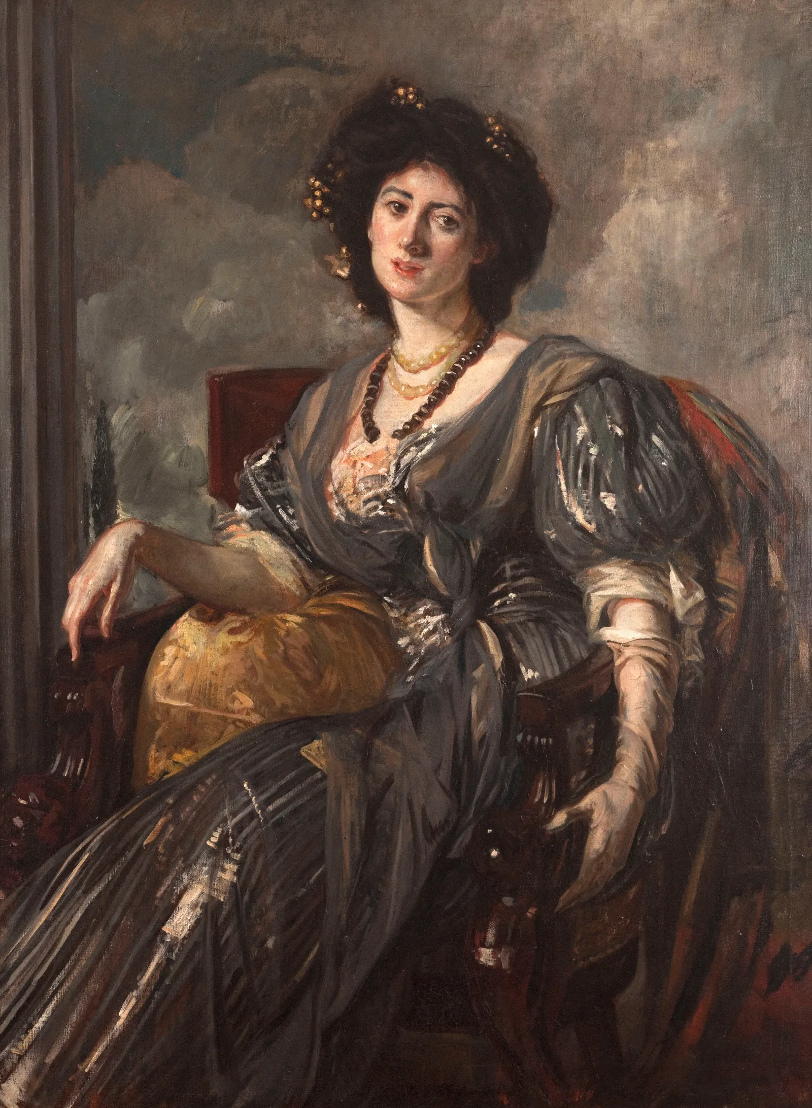 Portrait De Lady Michelham Wall Art by Jacques-Émile Blanche - Canvas Print