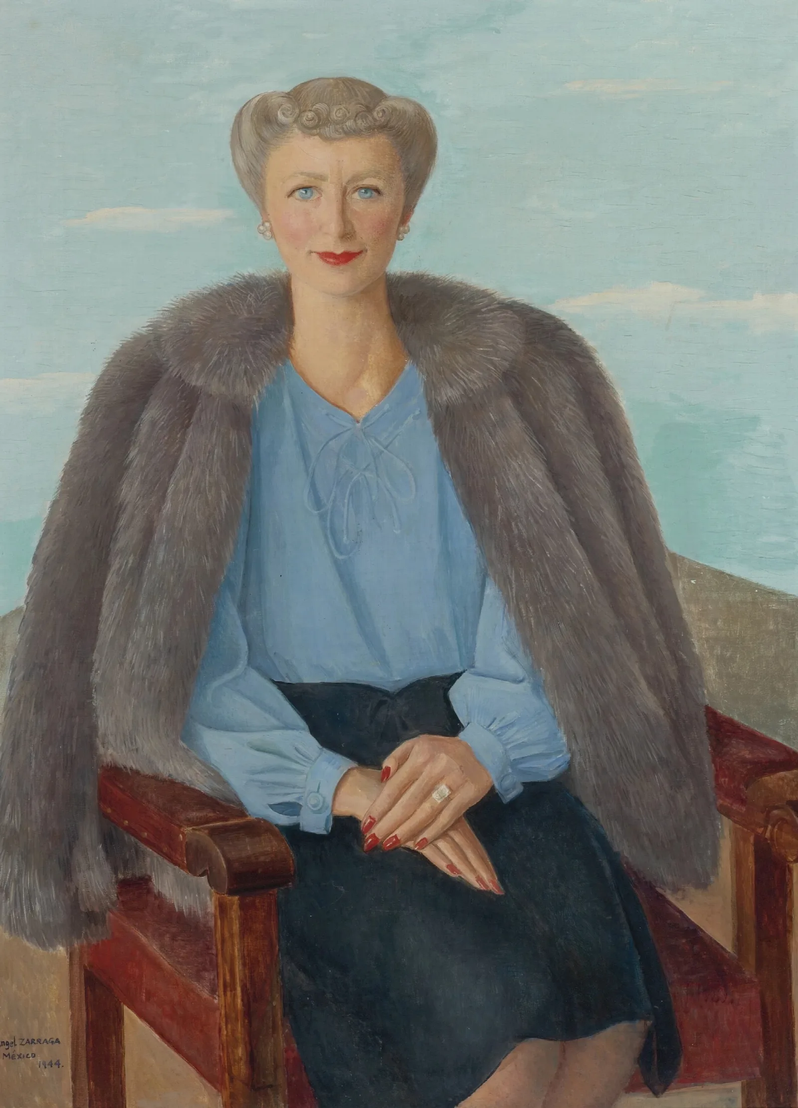 Portrait Of A Lady 264 Wall Art by Ángel Zárraga - Canvas Print