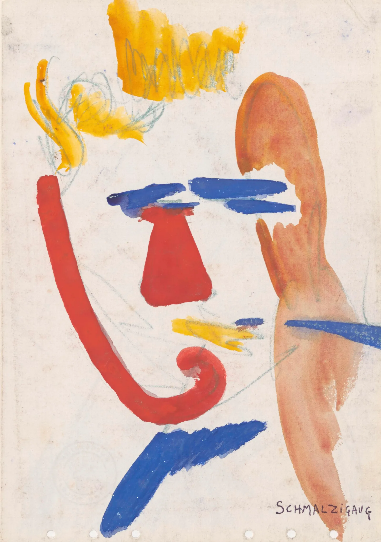 Clown 4 Wall Art by Jules Schmalzigaug - Canvas Print
