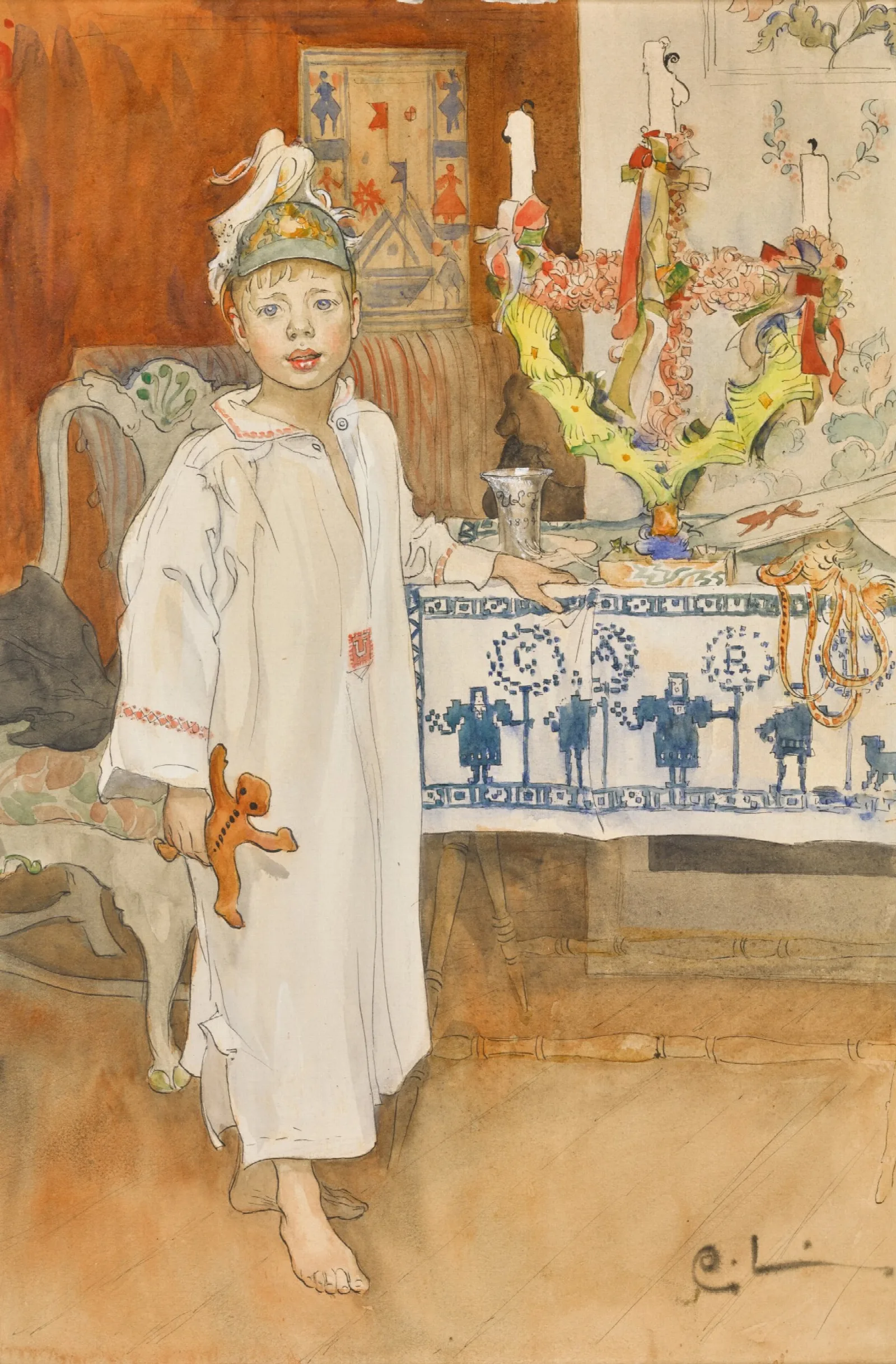 Ulf Wall Art by Carl Larsson - Canvas Print