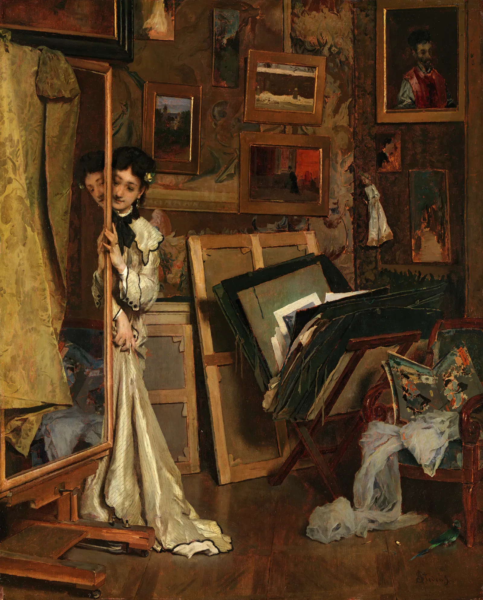 The Psyche My Studio Wall Art by Alfred Stevens - Canvas Print