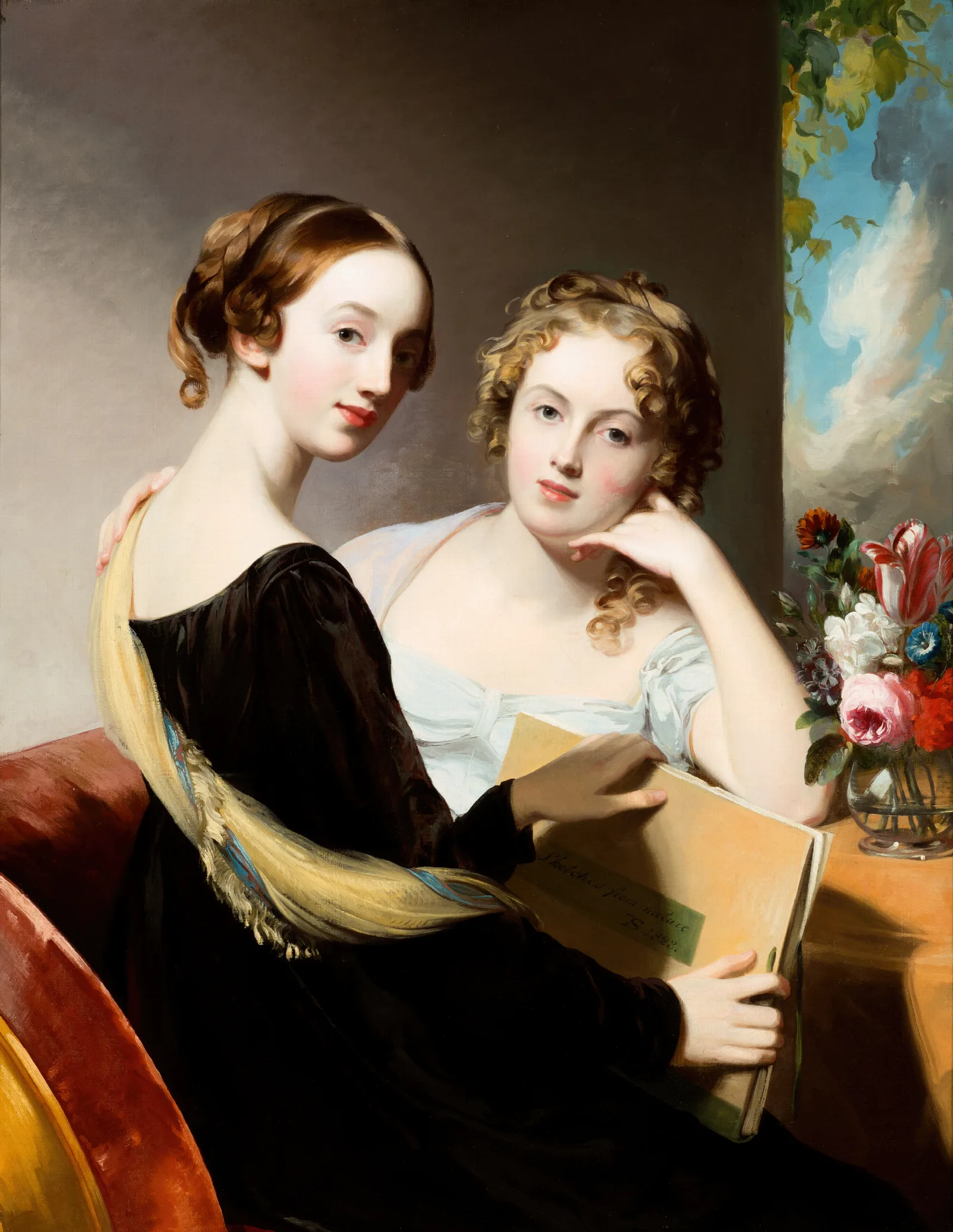 Portrait Of The Misses Mary And Emily Mceuen Wall Art by Thomas Sully - Canvas Print