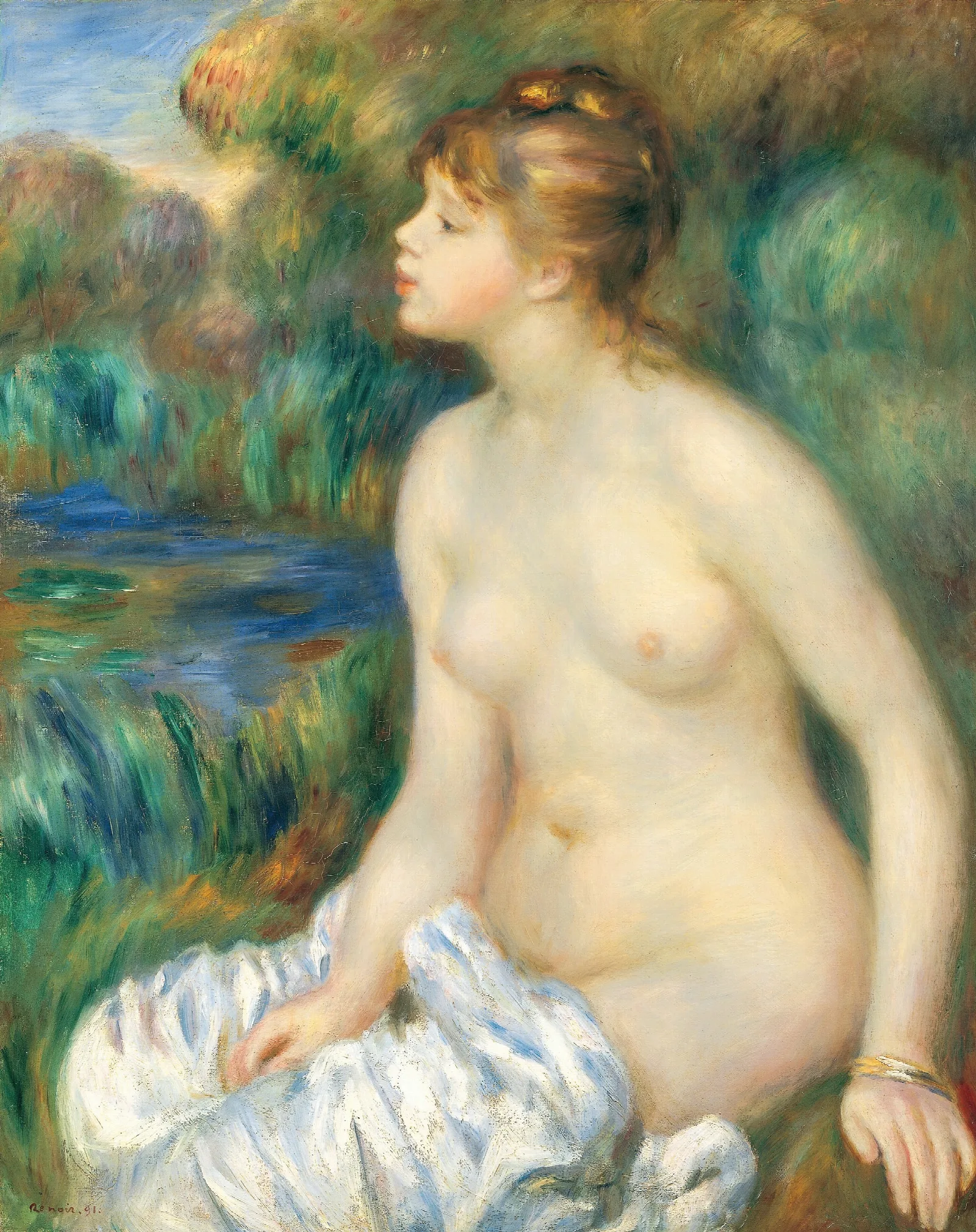 Bather Wall Art by Pierre-Auguste Renoir - Canvas Print