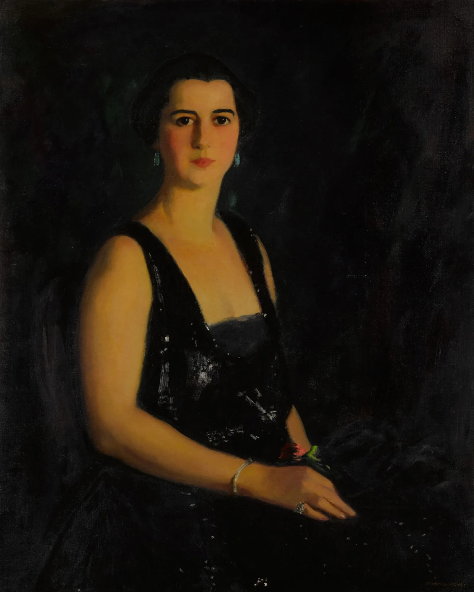 Portrait Of Mrs Arthur Bond Cecil Wall Art by Robert Henri - Canvas Print
