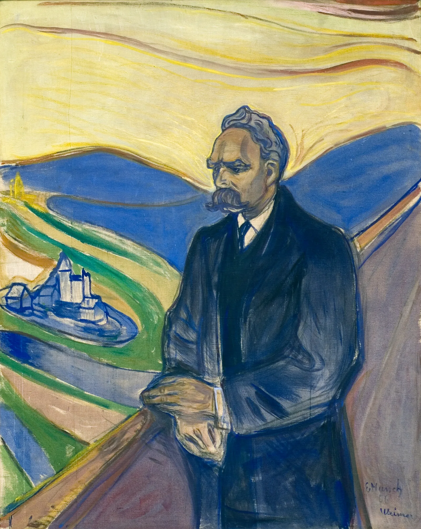 Friedrich Nietzsche Wall Art by Edvard Munch - Canvas Print