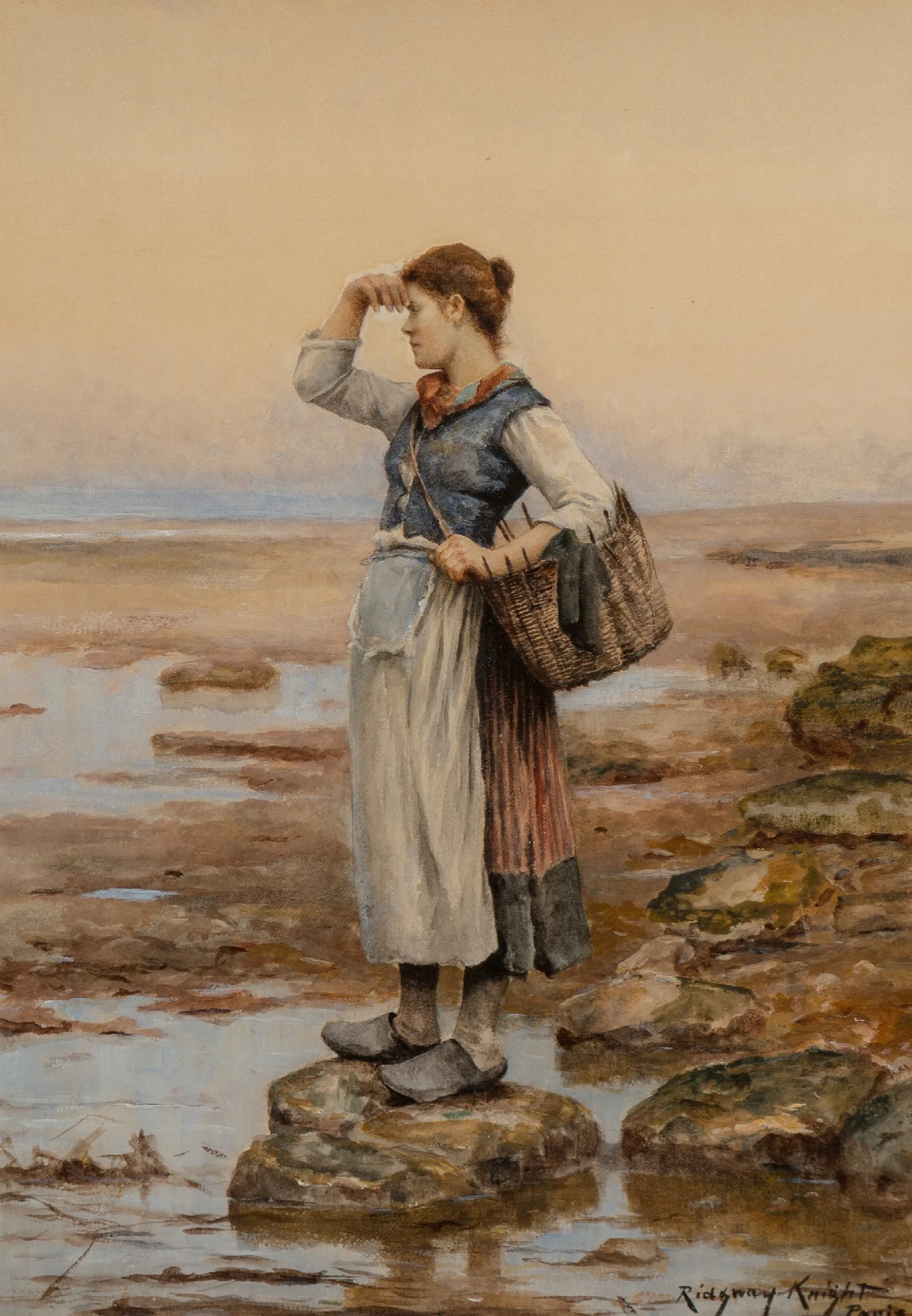 The Water Carriers 3 Wall Art by Daniel Ridgway Knight - Canvas Print