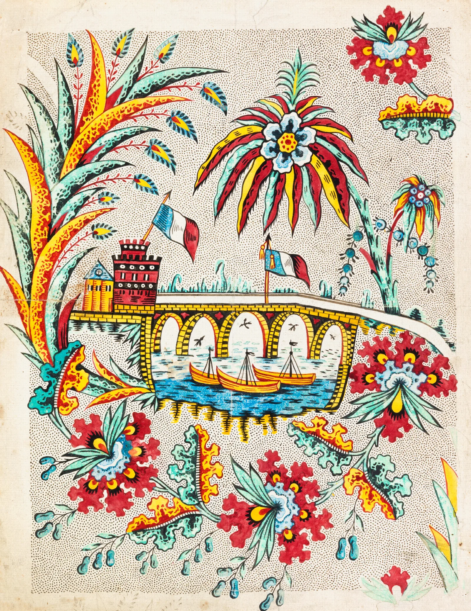Proof Of Design For A Printed Textile 2 by Mikuláš Galanda - Canvas Print