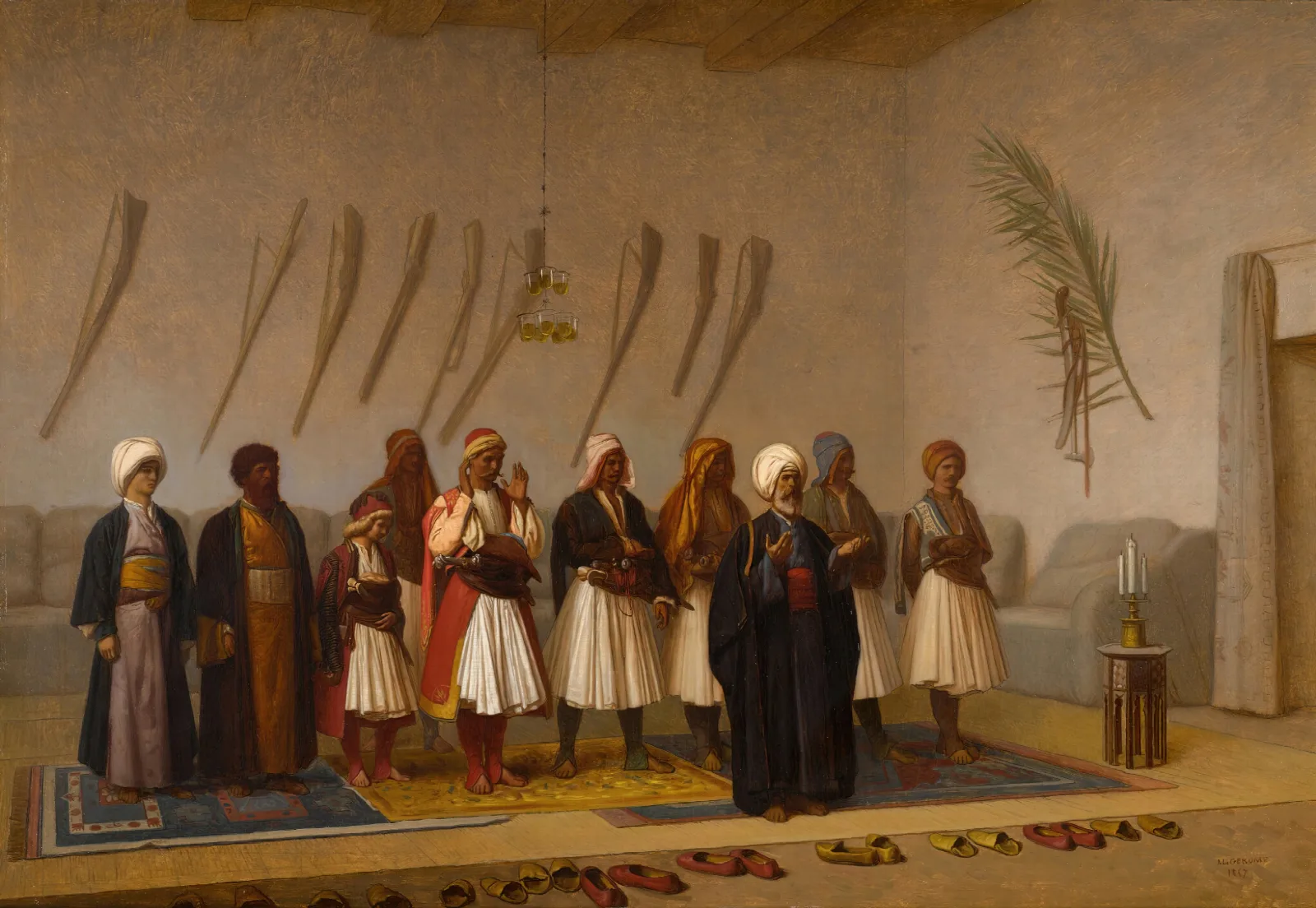 Prayer In The House Of The Arnaut Chief Wall Art by Jean-Léon Gérôme - Canvas Print