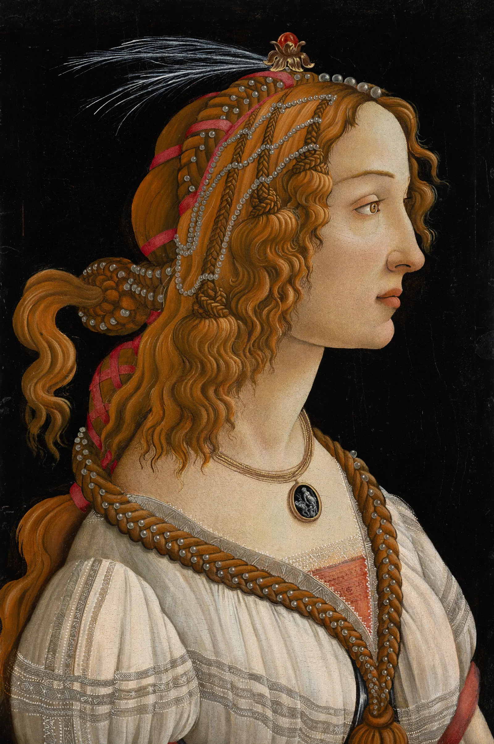 Portrait Of Simonetta Vespucci As Nymph Wall Art by Sandro Botticelli - Canvas Print