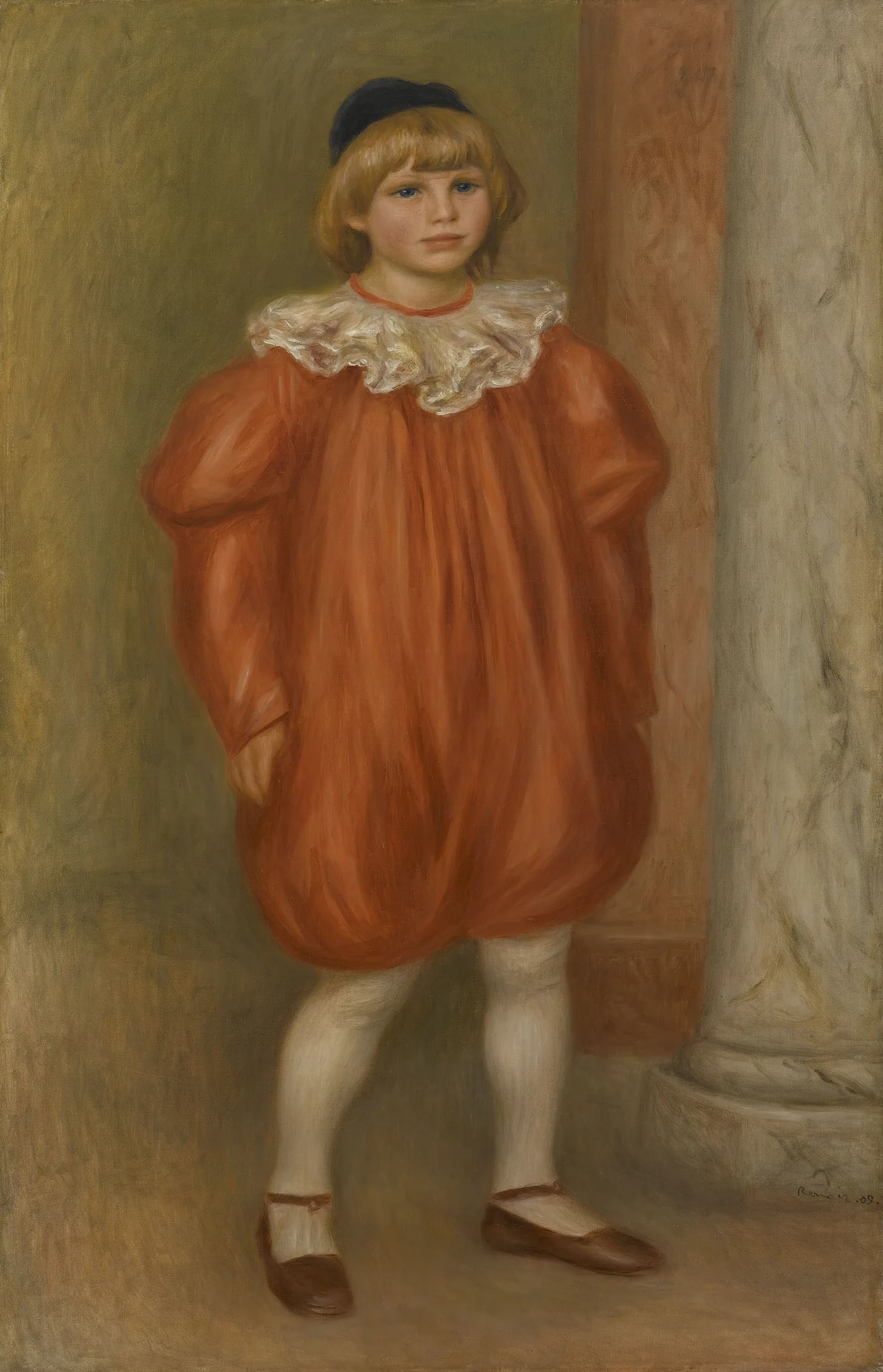 Claude Renoir In Clown Costume Wall Art by Pierre-Auguste Renoir - Canvas Print