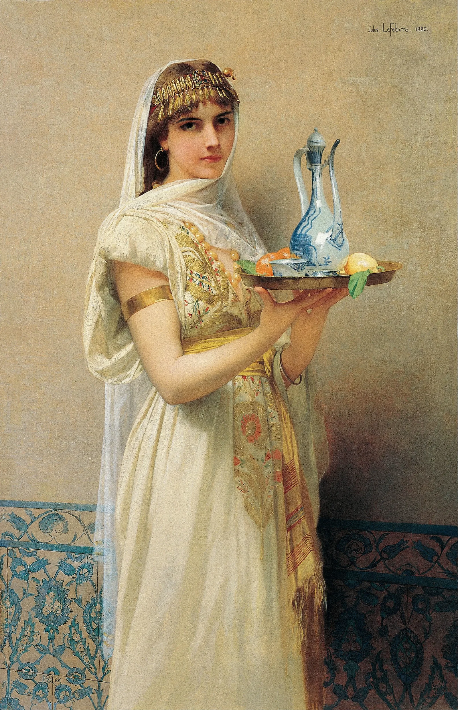 Servant Wall Art by Jules Joseph Lefebvre - Canvas Print