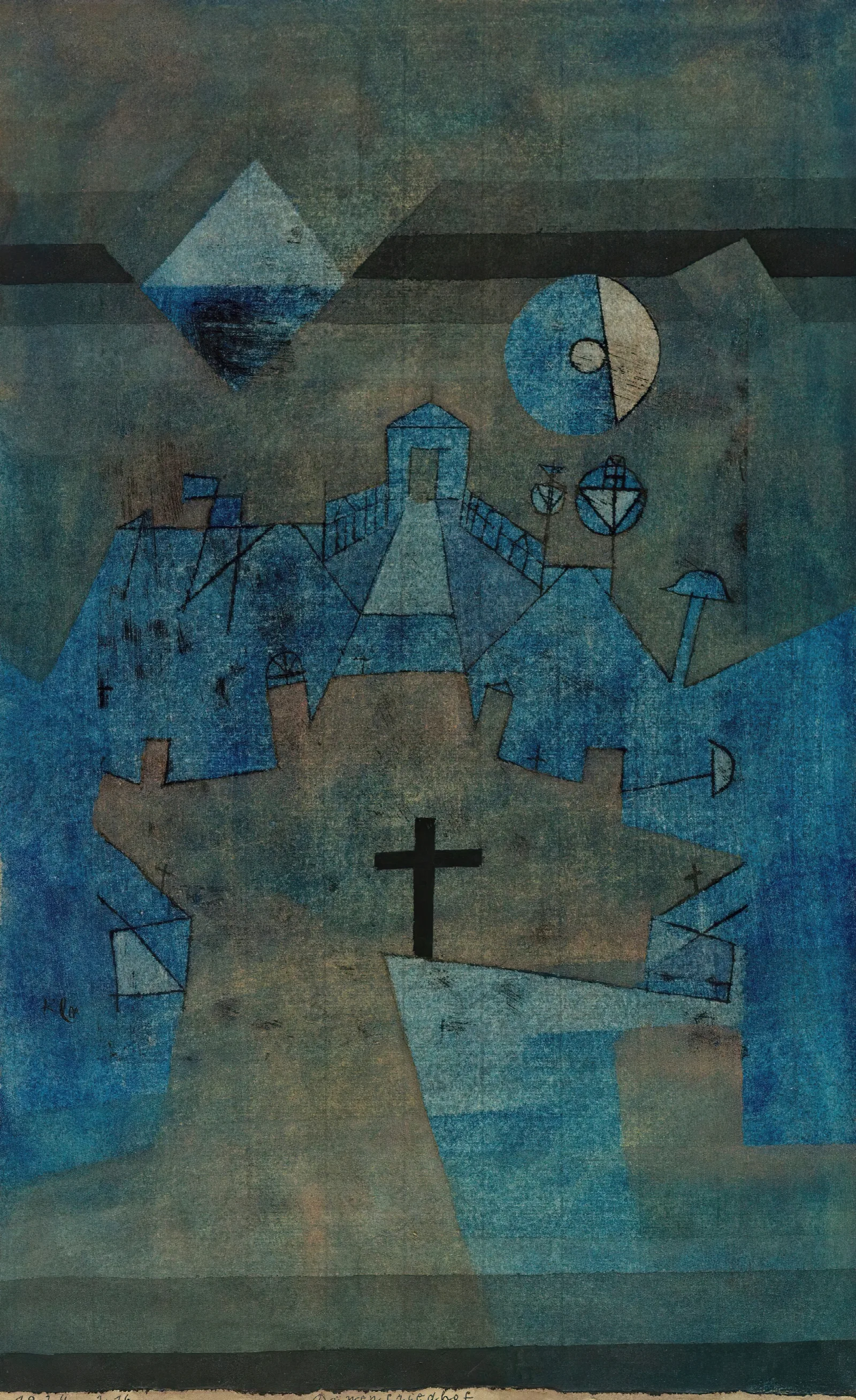 Dunenfriedhof 2 Wall Art by Paul Klee - Canvas Print