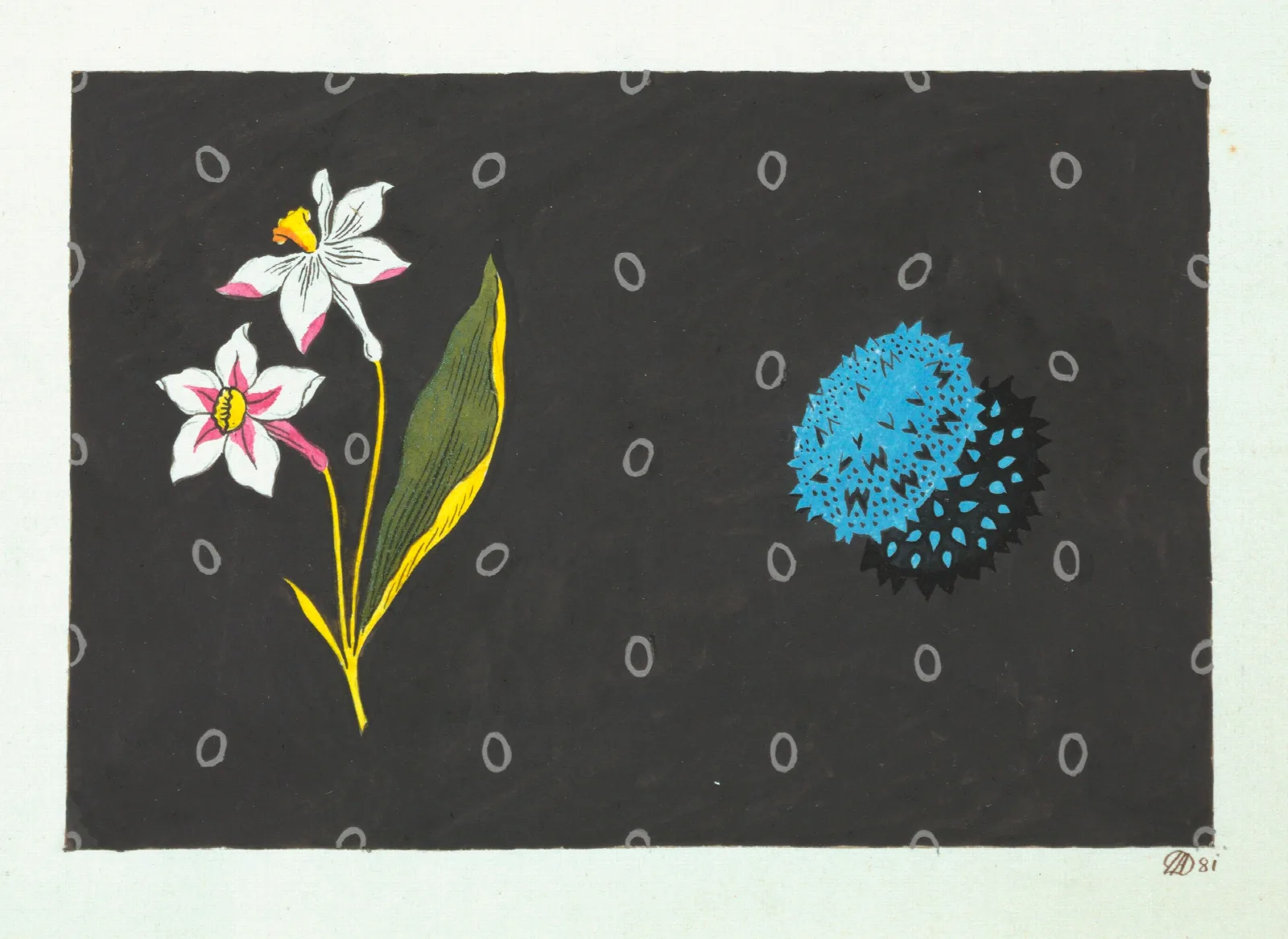Floral Design For Printed Textile Pl Xxxviii by Mikuláš Galanda - Canvas Print