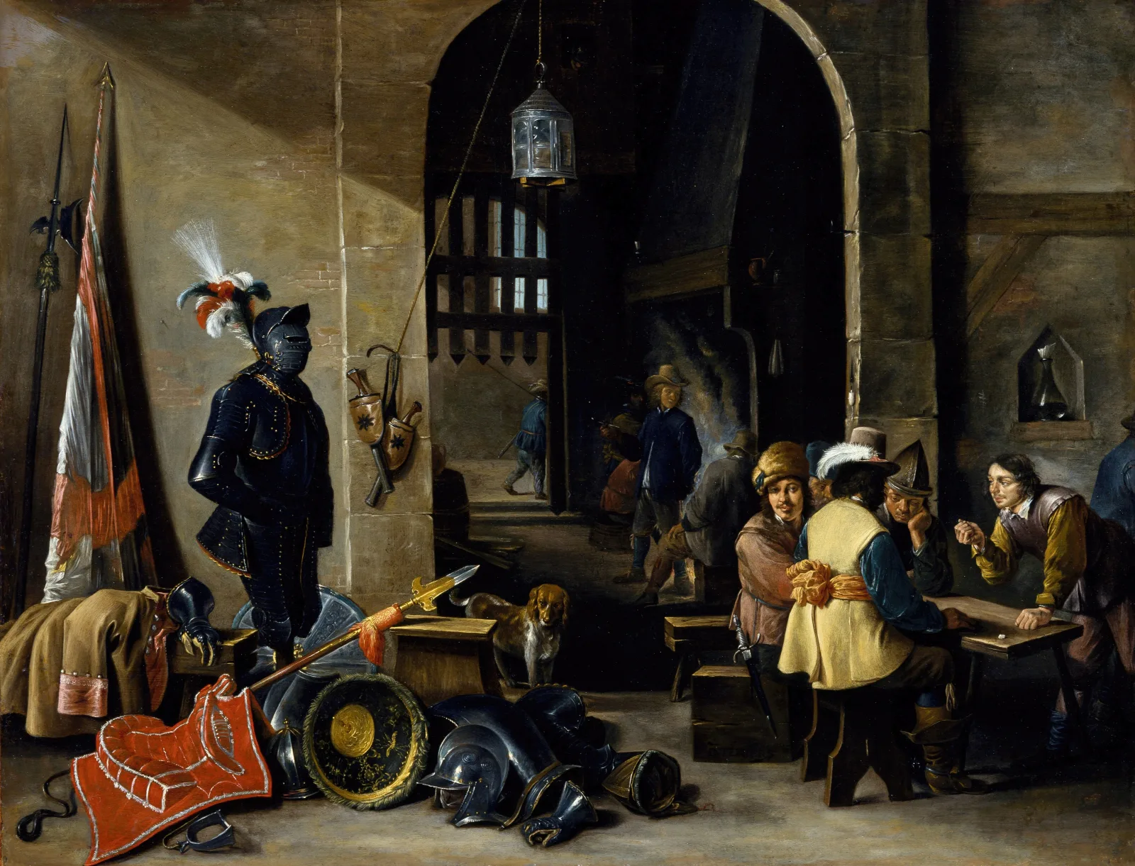 Soldiers Playing Dice Wall Art by David Teniers The Younger - Canvas Print