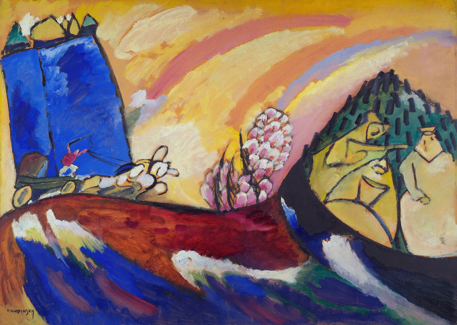 Painting With Troika Wall Art by Wassily Kandinsky - Canvas Print