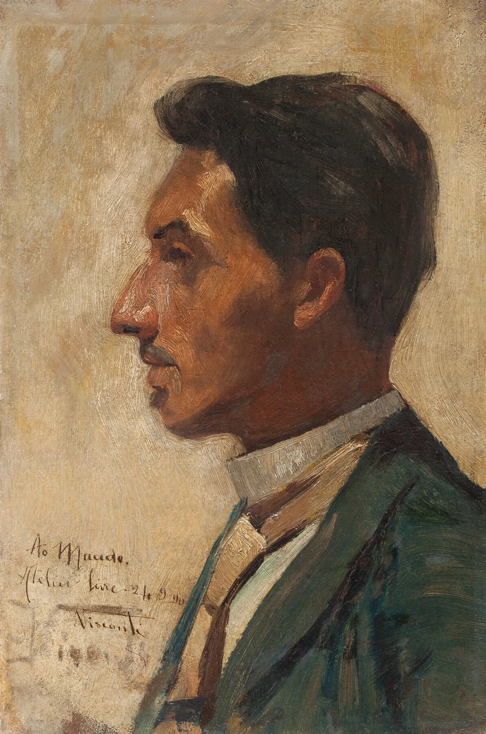 Retrato De Macedo Wall Art by Eliseu Visconti - Canvas Print
