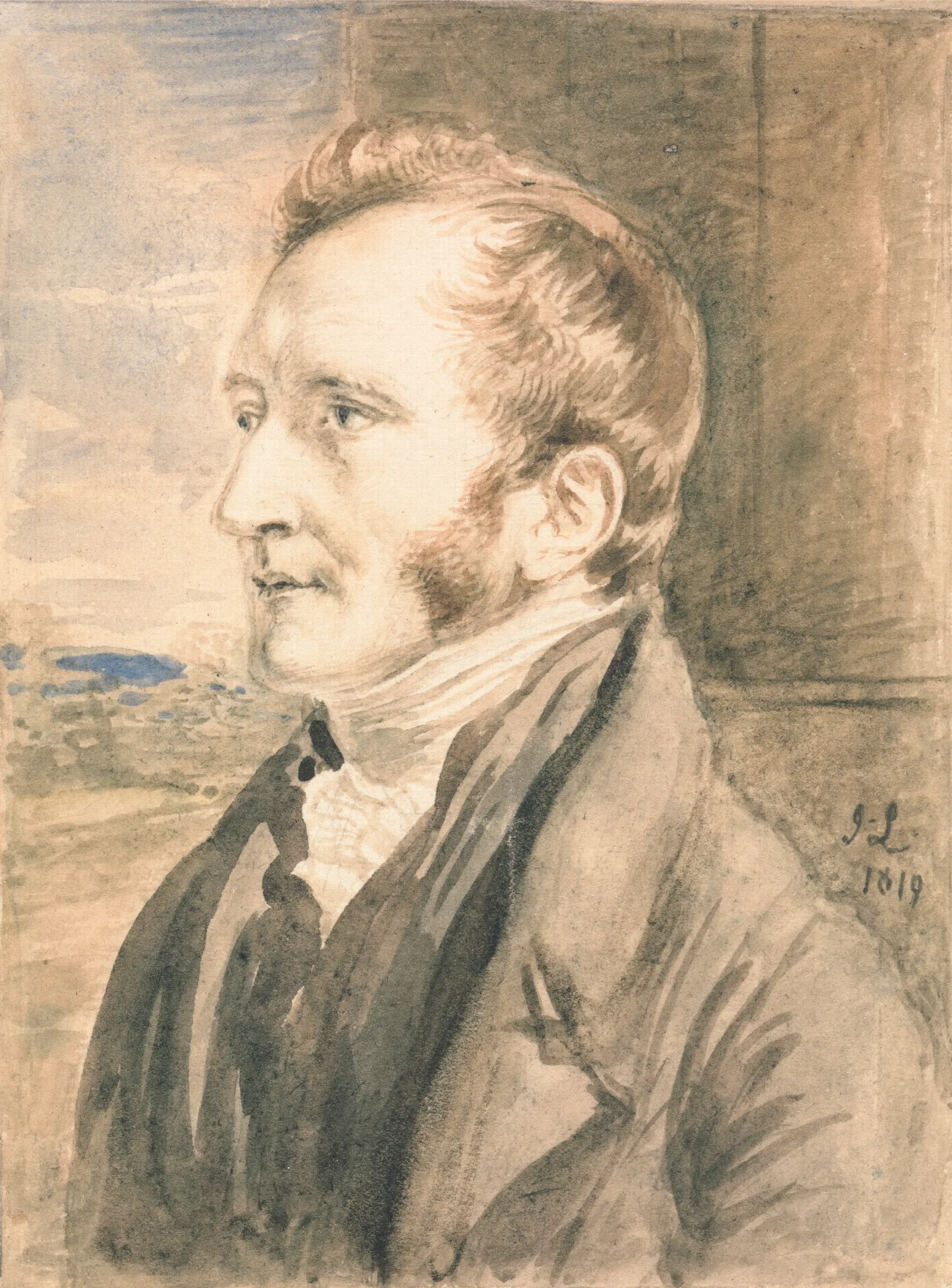 Portrait Of A Man 252 Wall Art by John Linnell - Canvas Print