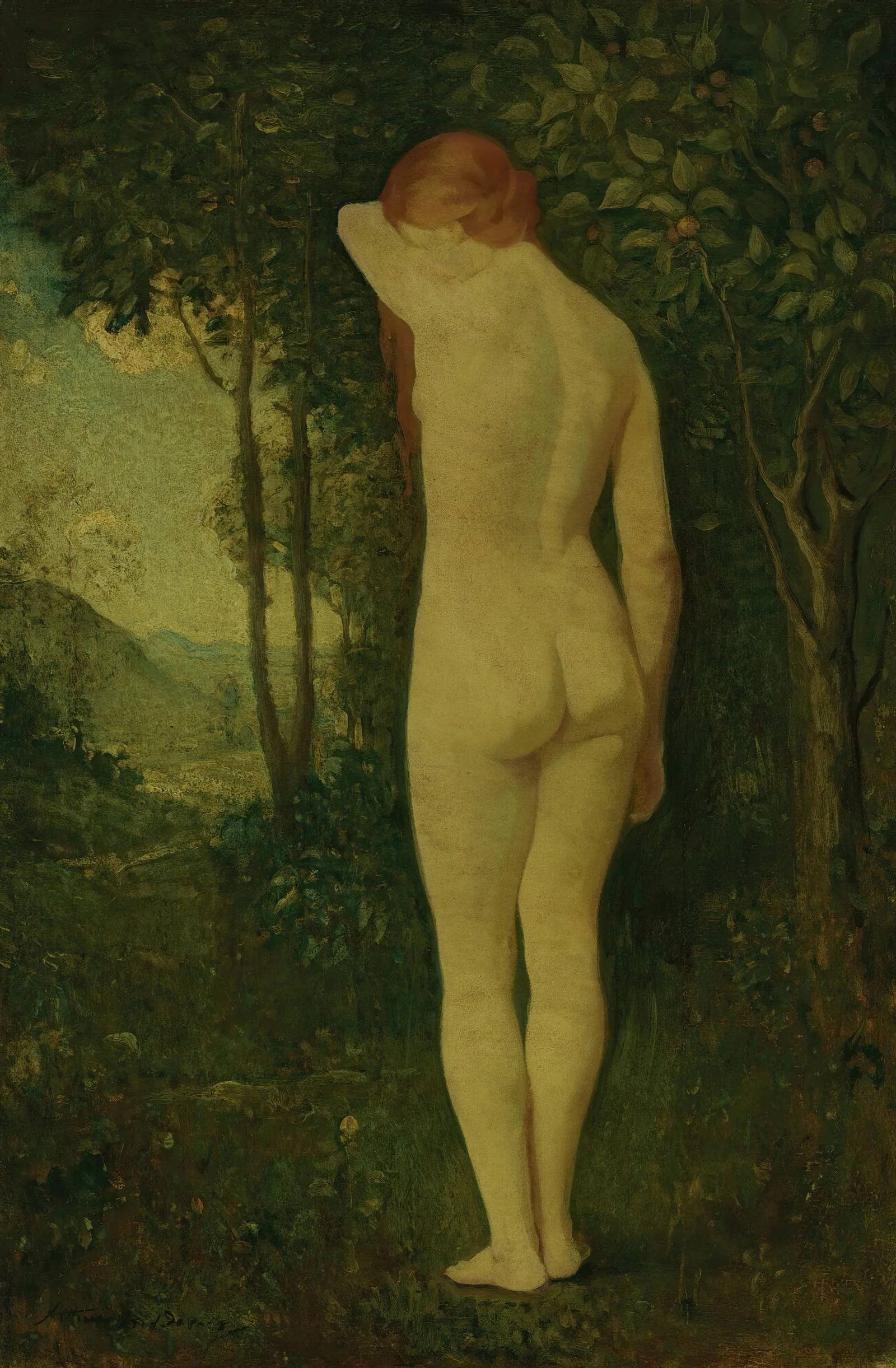 Standing Nude 6 Wall Art by Arthur Bowen Davies - Canvas Print