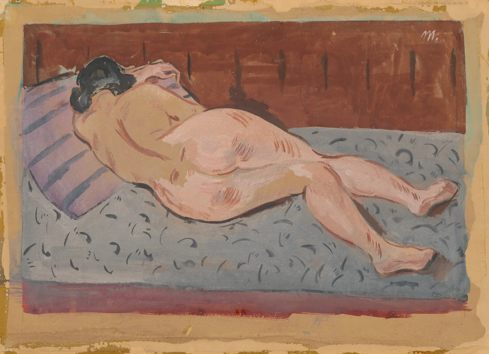 Reclining Nude 24 Wall Art by Cyprián Majerník - Canvas Print