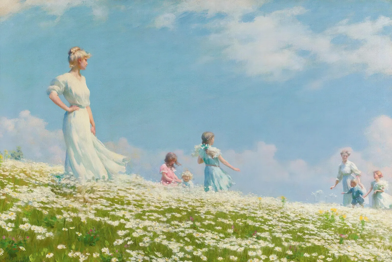 Summer 21 Wall Art by Charles Courtney Curran - Canvas Print