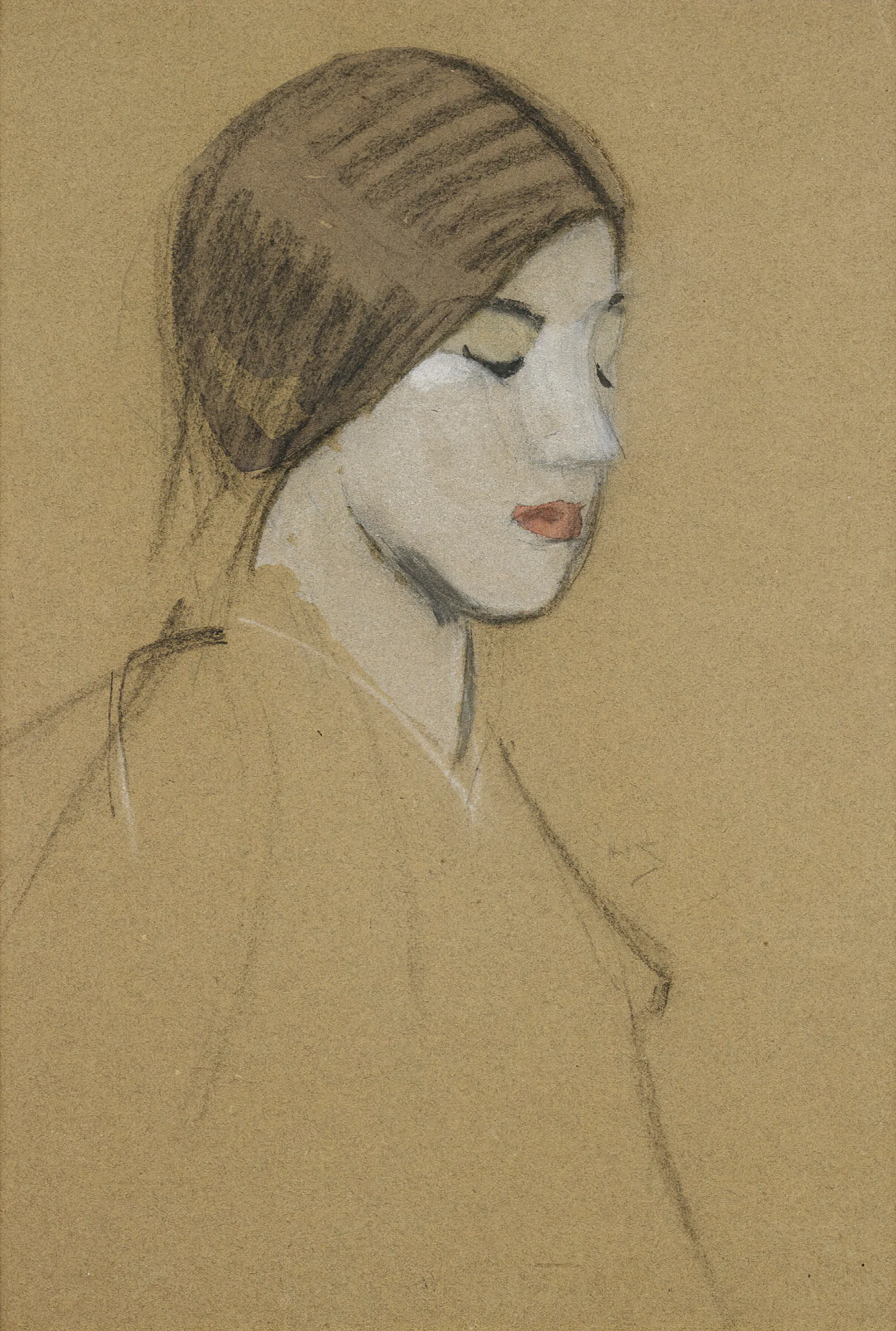 Head Of A Girl 2 Wall Art by Helene Schjerfbeck - Canvas Print
