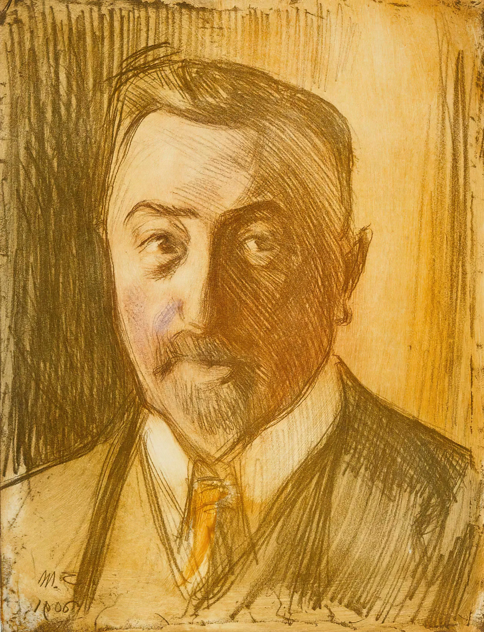 Portrait Of Chamberlain Hjalmar Linder Wall Art by Magnus Enckell - Canvas Print