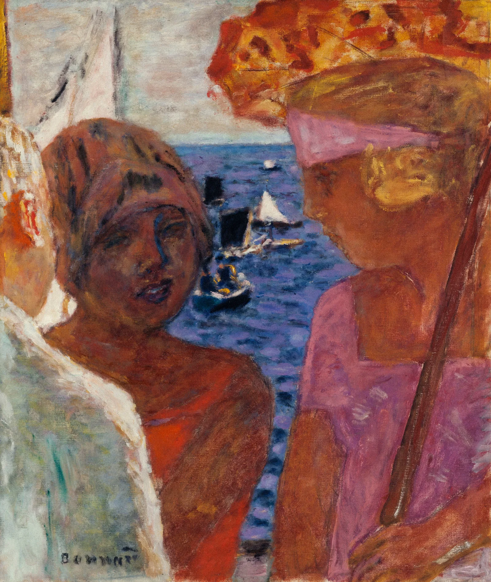 Conversation A Arcachon Wall Art by Pierre Bonnard - Canvas Print