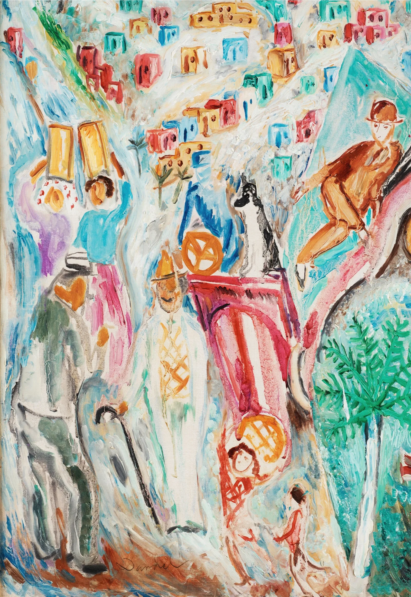 Turisten Pa Teneriffa Wall Art by Nils Dardel - Canvas Print
