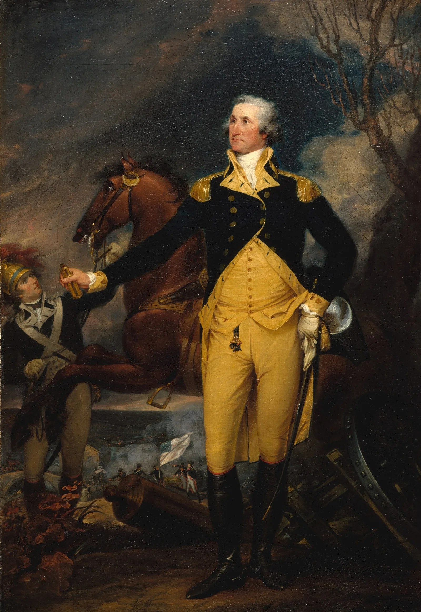 George Washington Before The Battle Of Trenton Wall Art by John Trumbull - Canvas Print